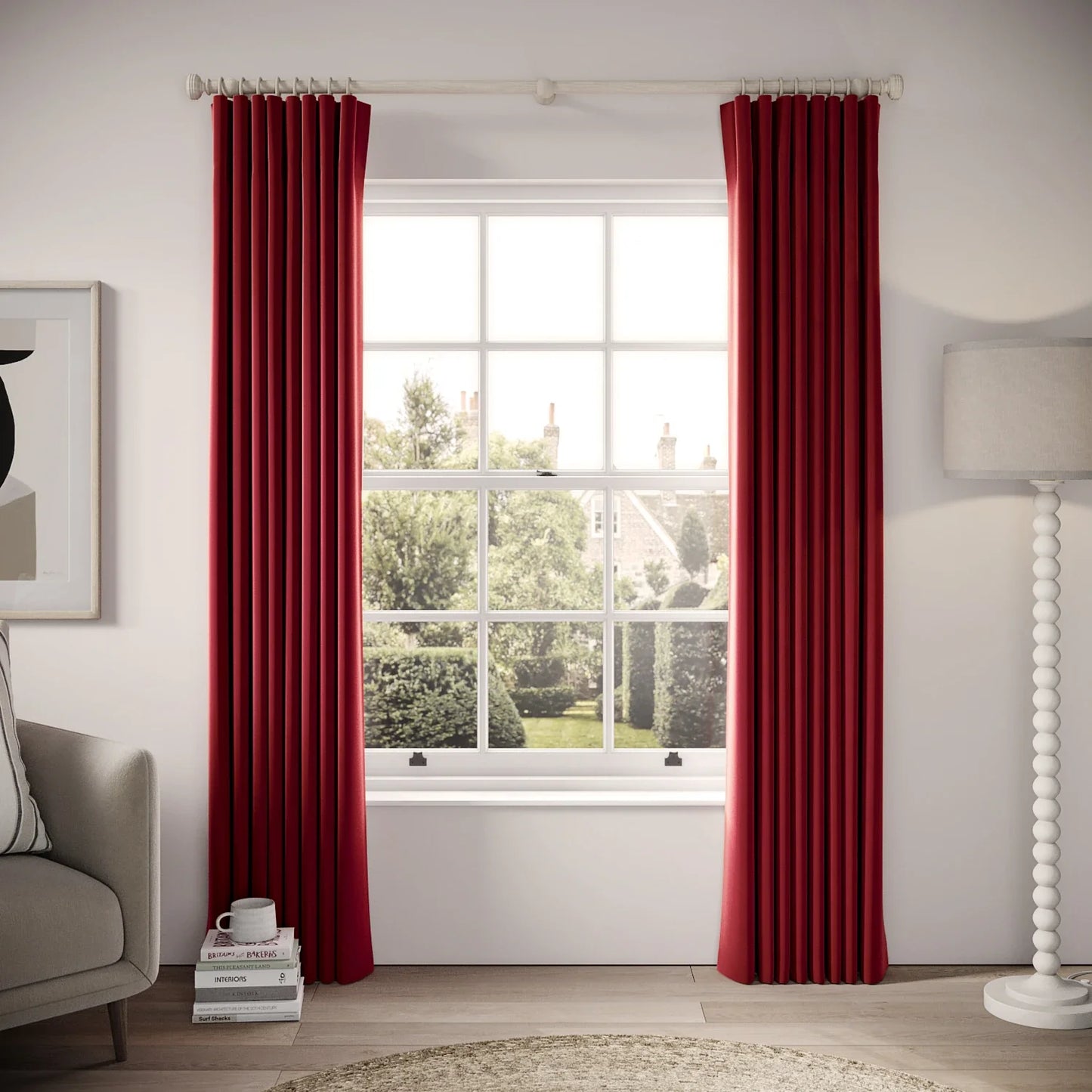 Lazy Sunday Curtains - Soft Velvet - Ruby Tuesday