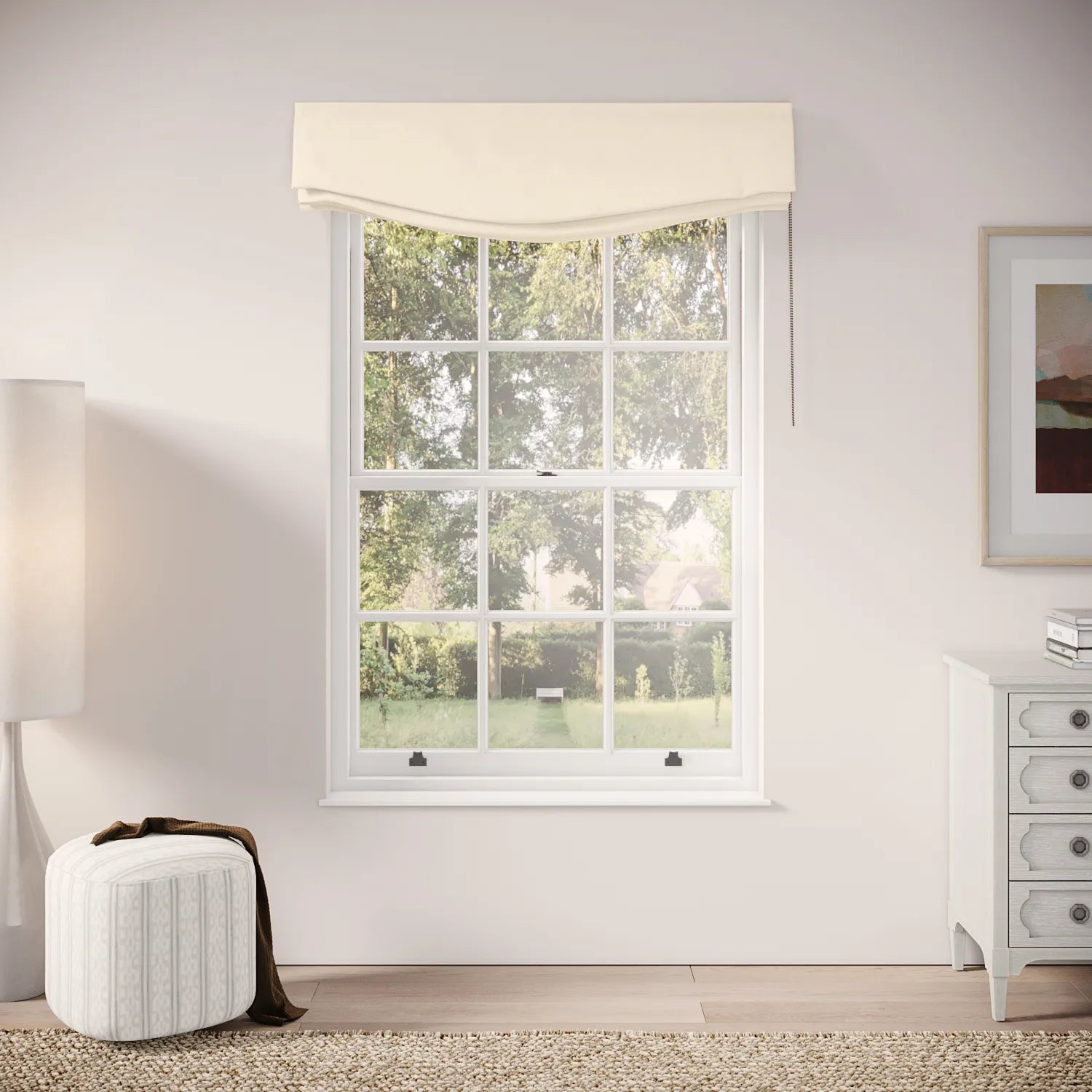 Lumley Blind - Linen Blend - Half Shell