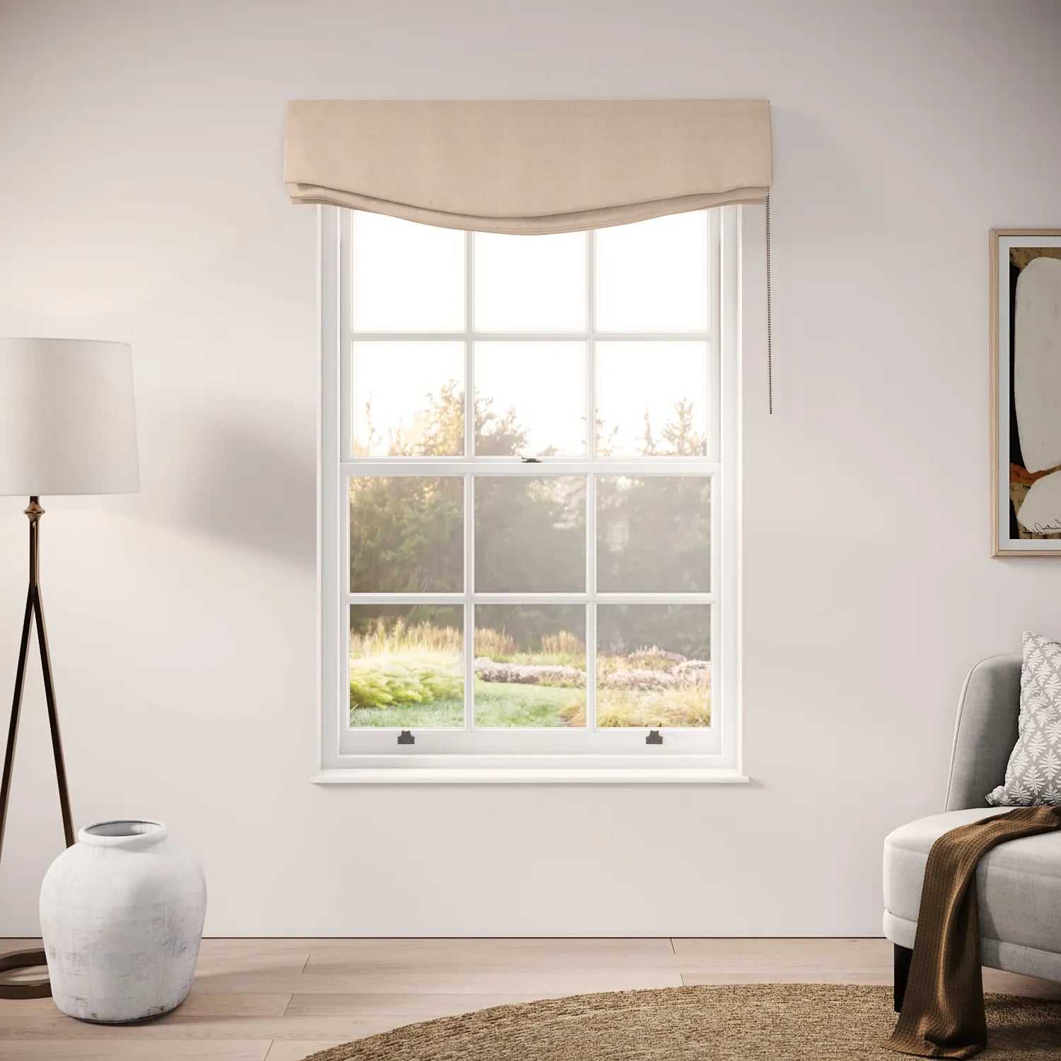 Lumley Blind - Pure Linen - Conch