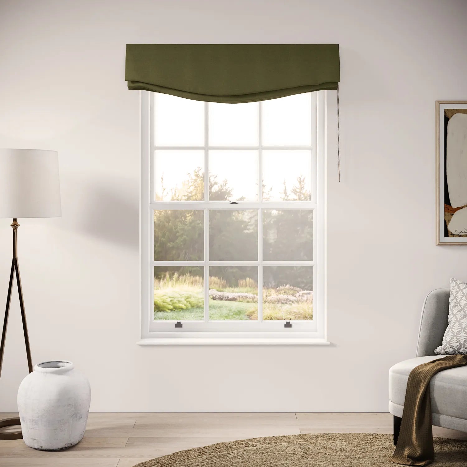 Lumley Blind - Pure Linen - Mossify