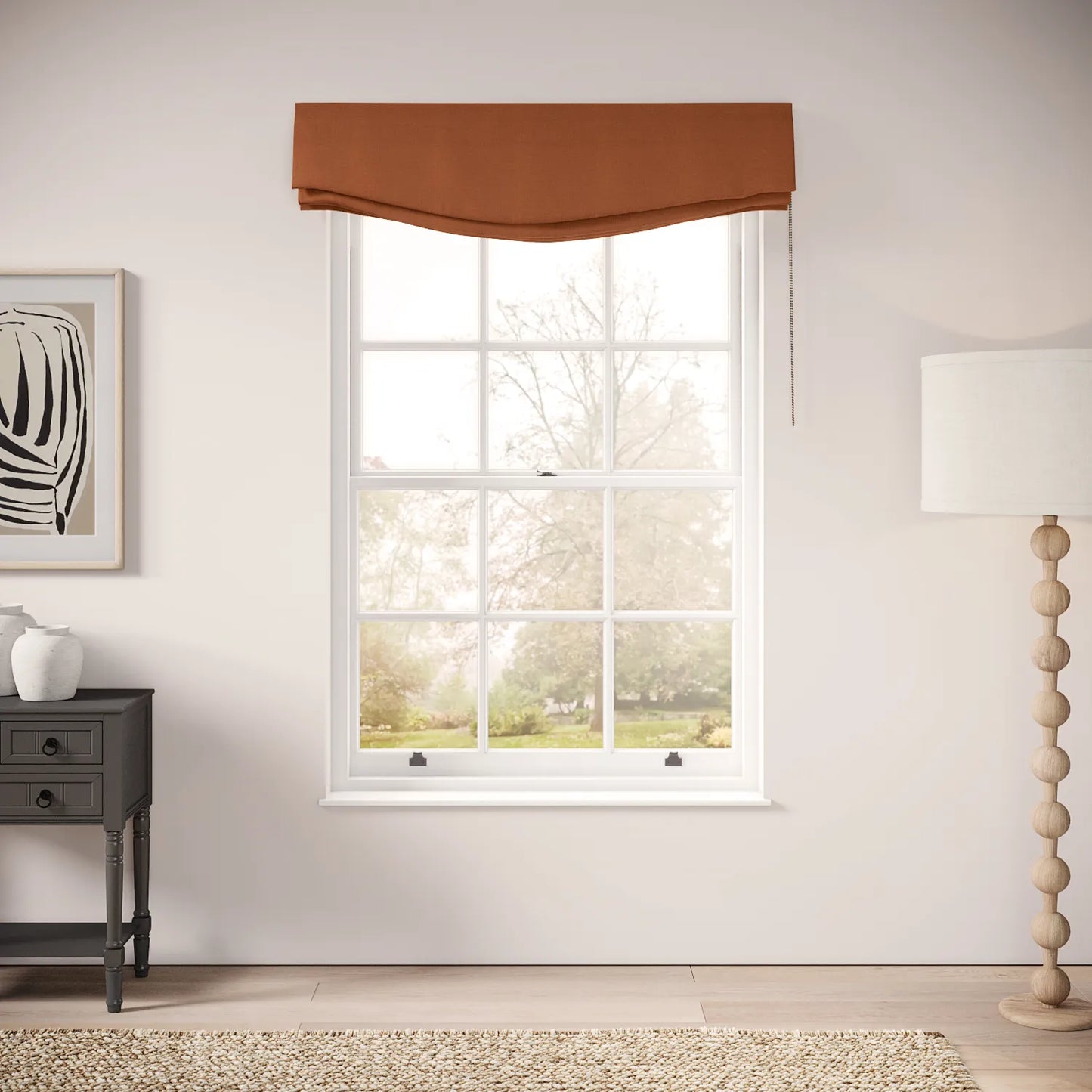 Lumley Blind - Pure Linen - Rusty Bucket