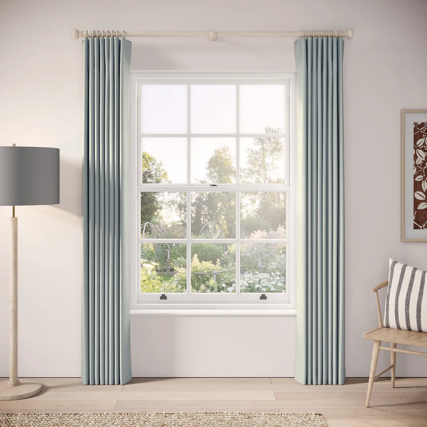 Matchbox Curtains - Linen Blend - Cirrus