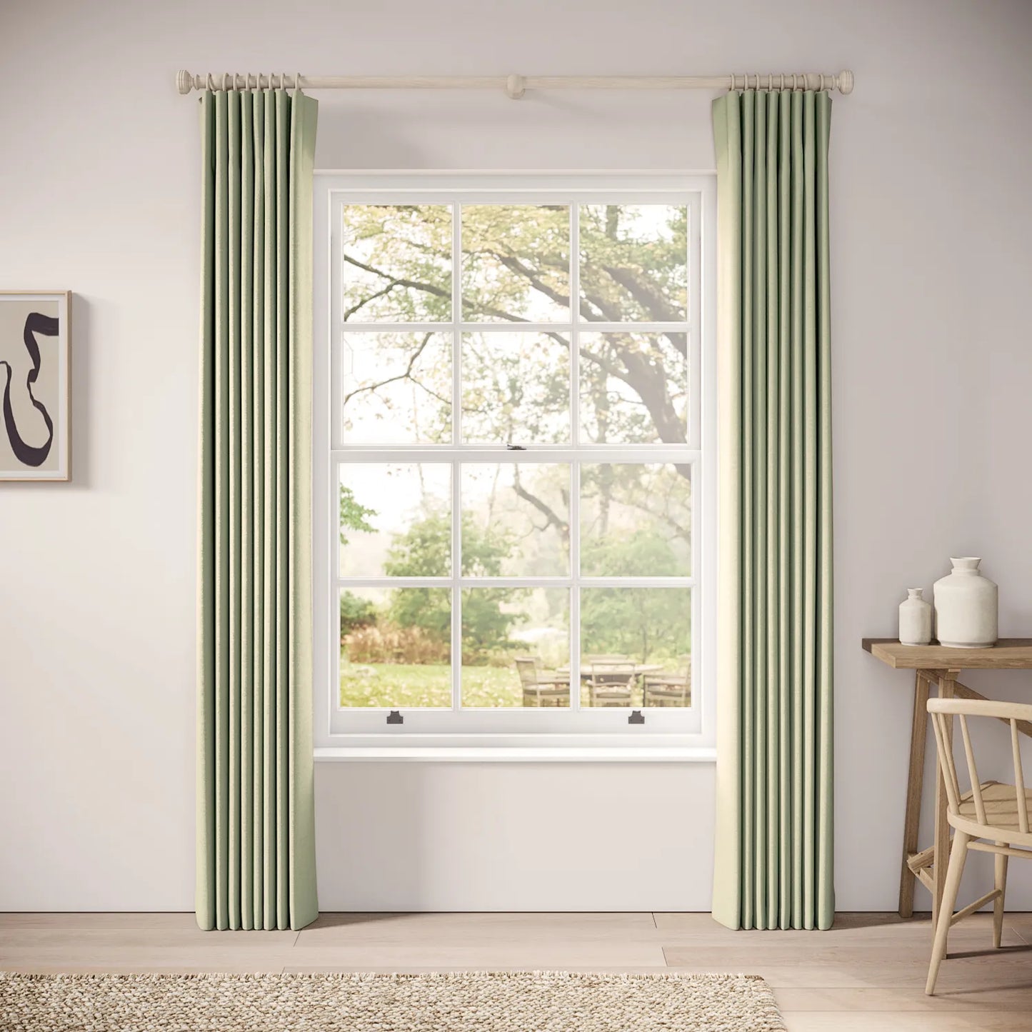 Matchbox Curtains - Linen Blend - Mint Julep