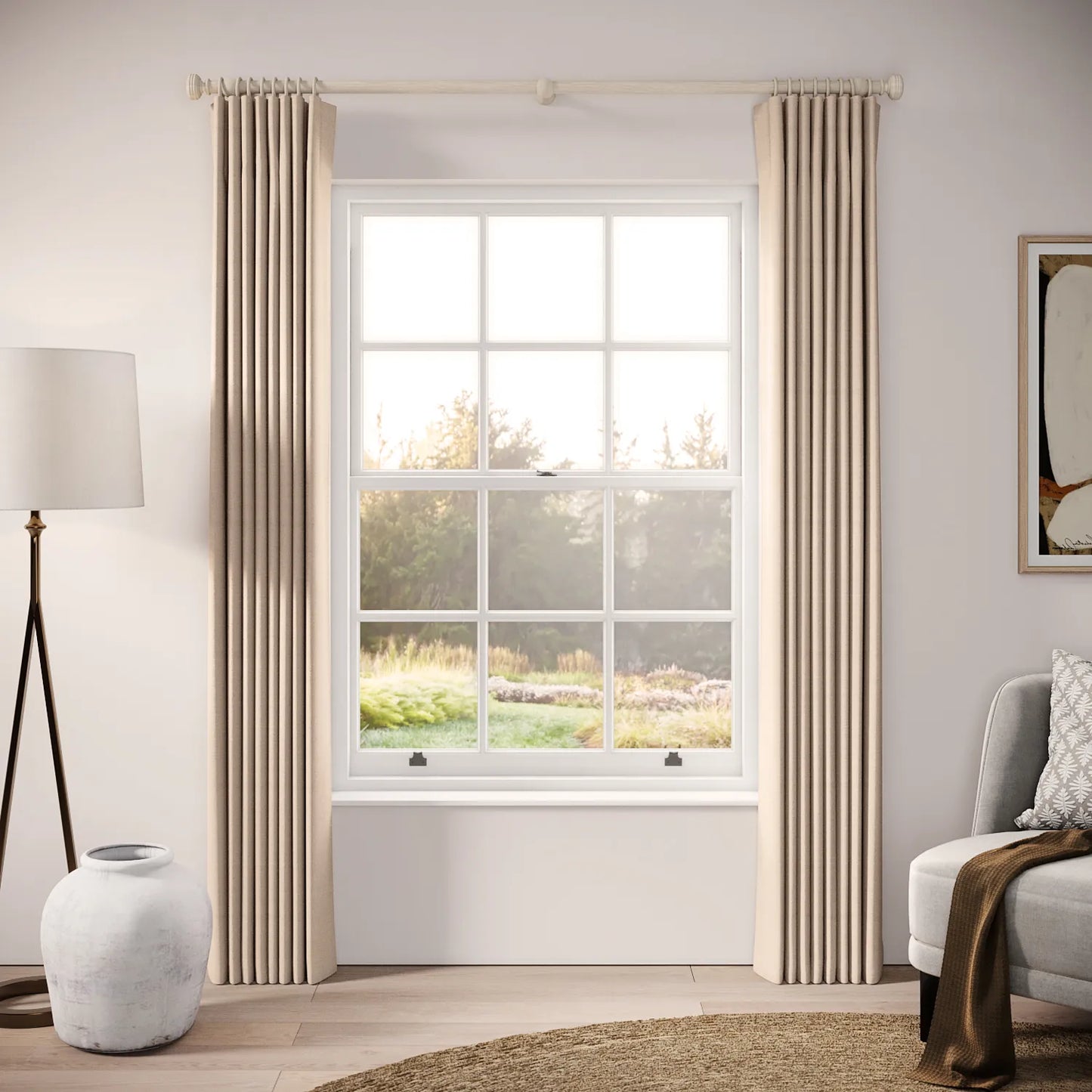 Matchbox Curtains - Pure Linen - Conch
