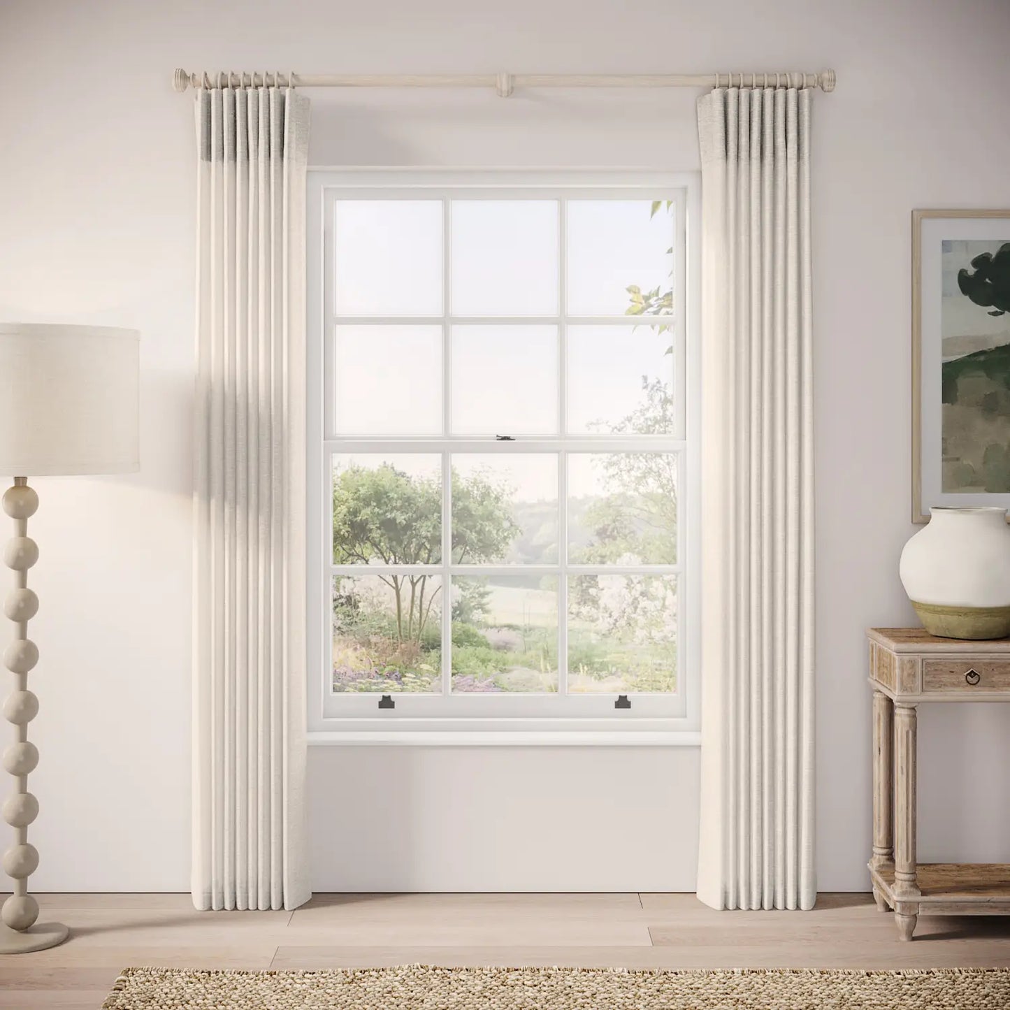 Matchbox Curtains - Slubby Sheer - Lighthouse