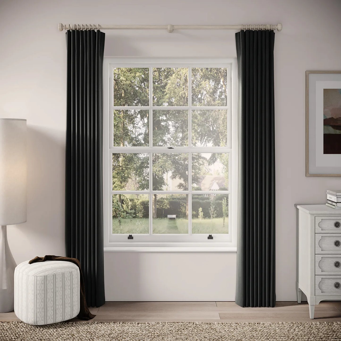 Matchbox Curtains - Soft Velvet - Void