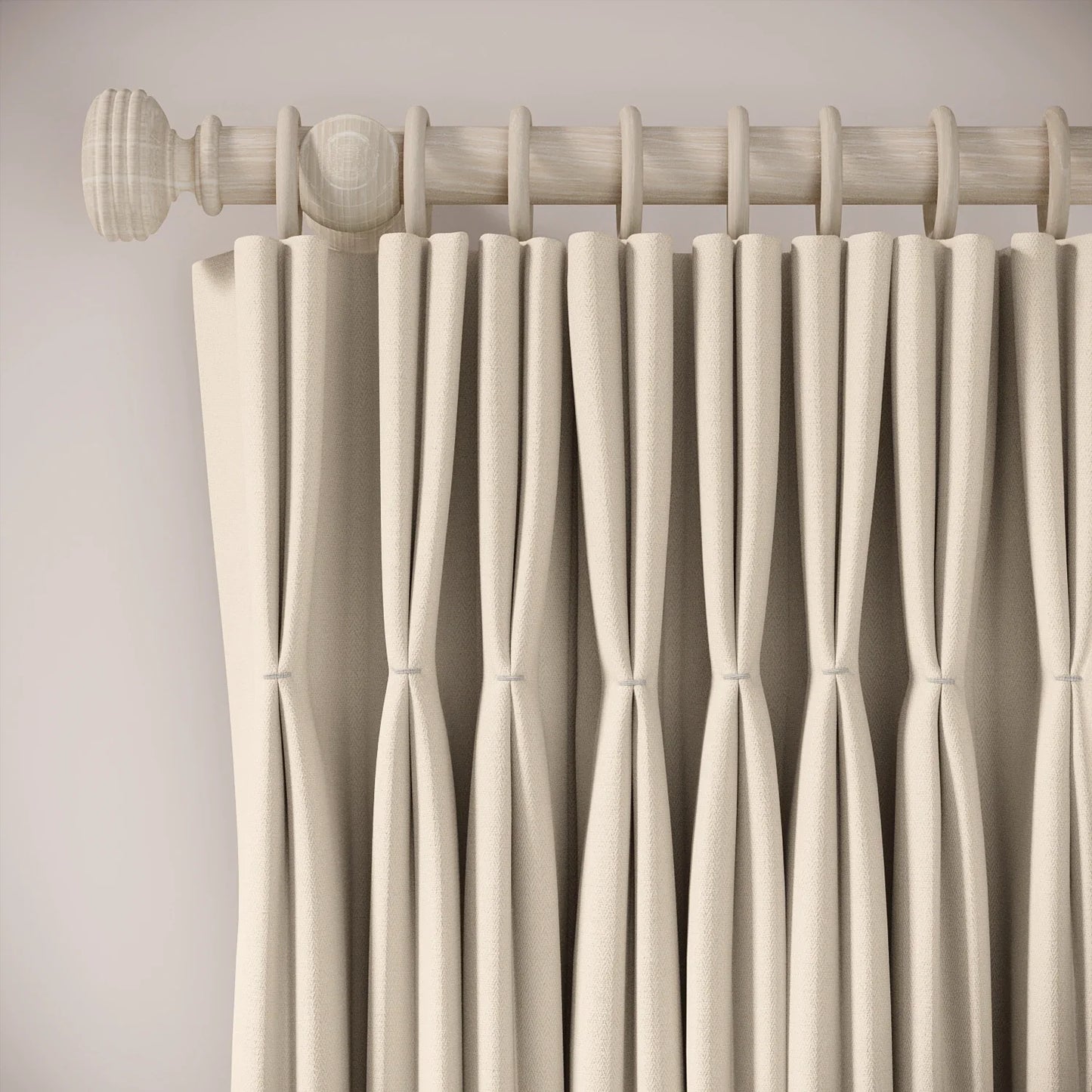 Merlin's Beard Curtains - Linen Blend - Ostrich Egg