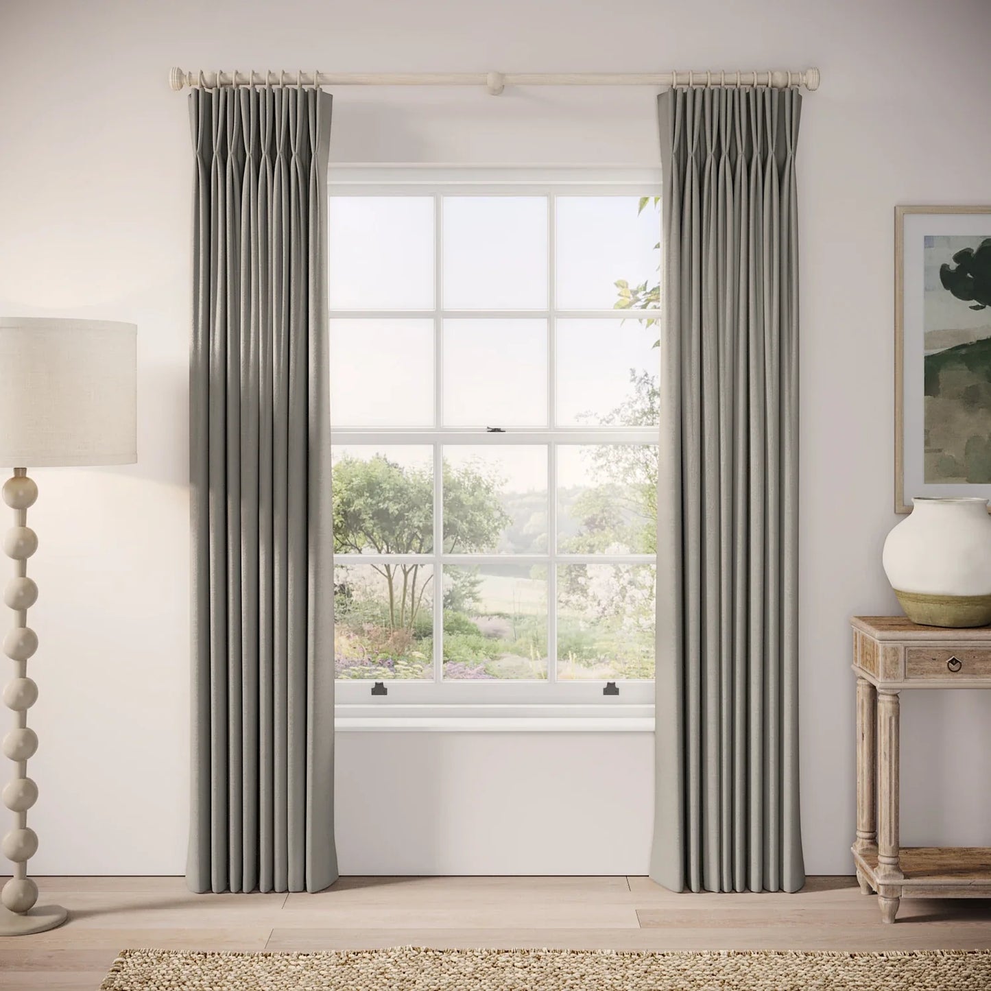 Merlin's Beard Curtains - Linen Blend - St Clements