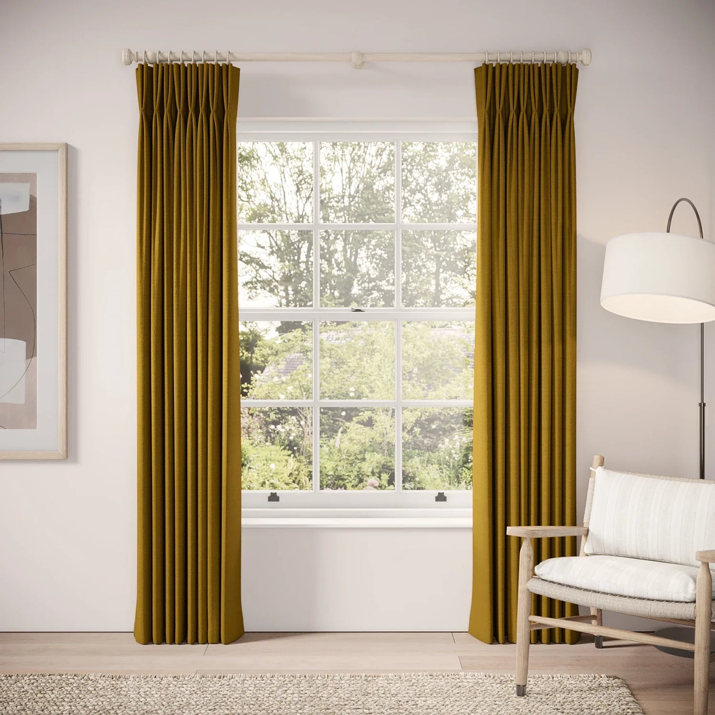 Merlin's Beard Curtains - Pure Linen - Cezanne