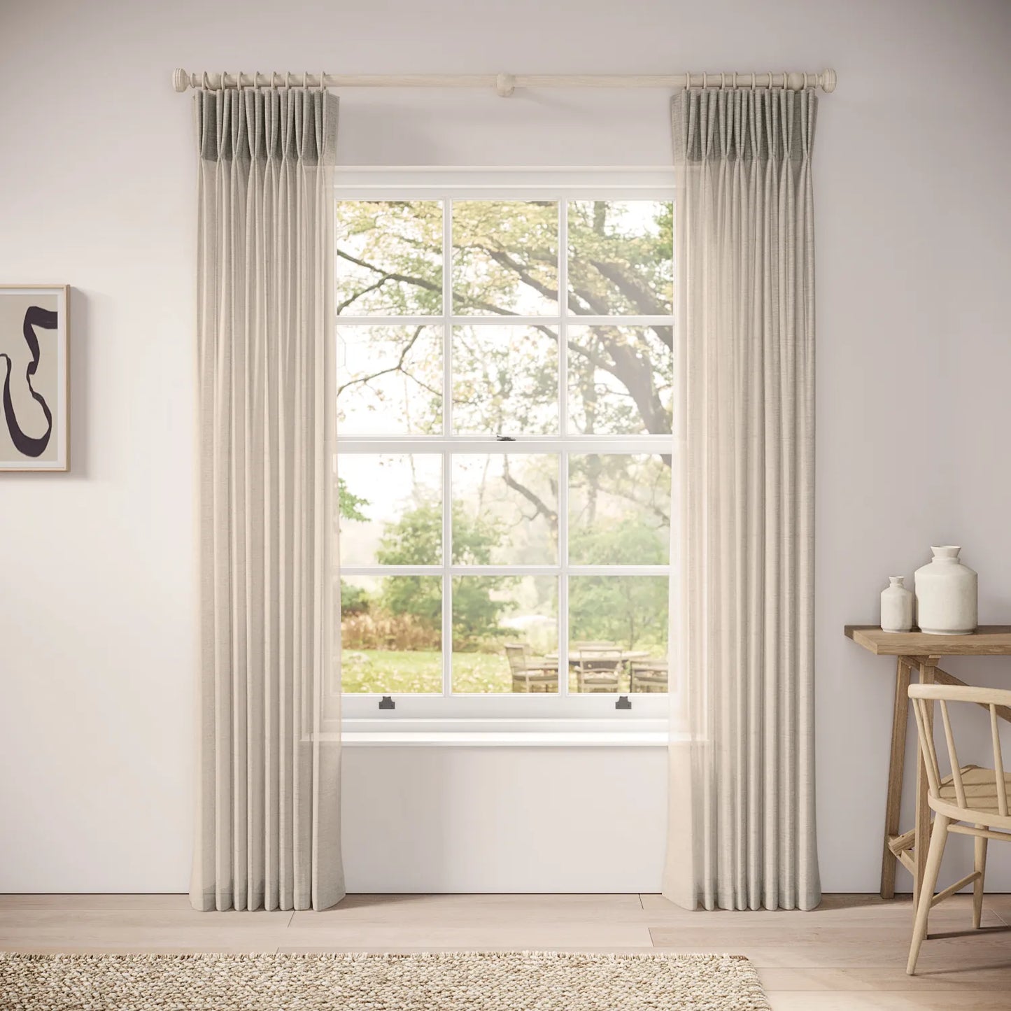 Merlin's Beard Curtains - Slubby Sheer - Oatmilk