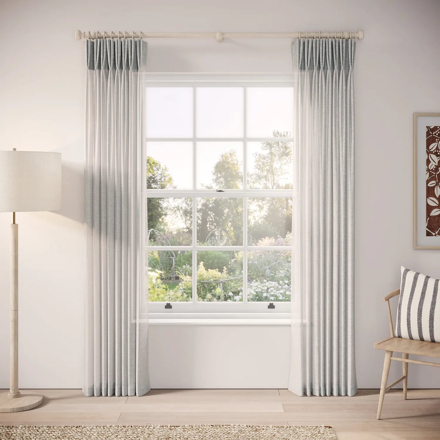 Merlin's Beard Curtains - Slubby Sheer - Reykjavik
