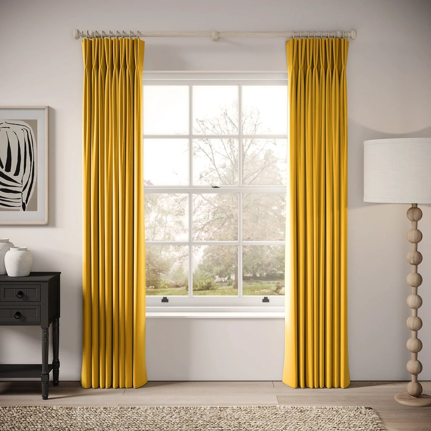 Merlin's Beard Curtains - Soft Velvet - Mustardseed