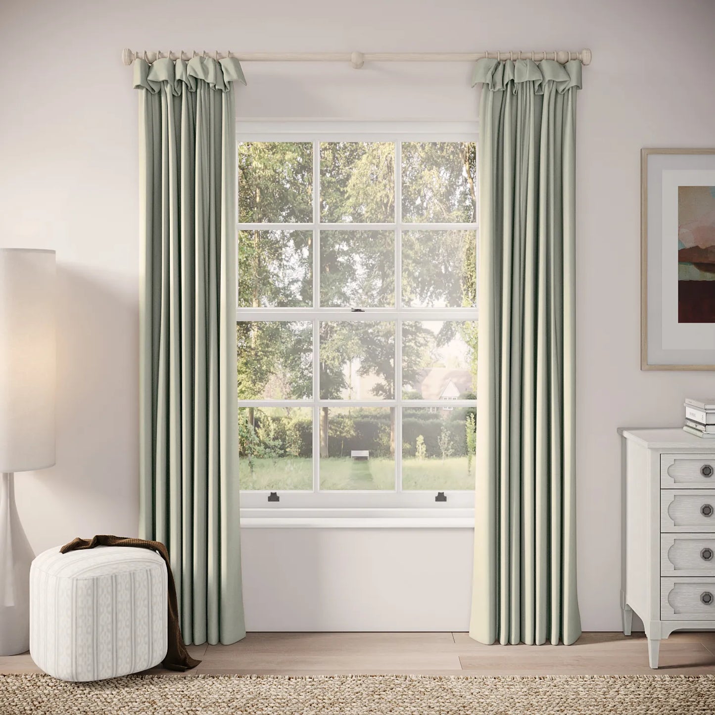 Mrs Twitchit Curtains - Brushed Cotton - Robin's Egg