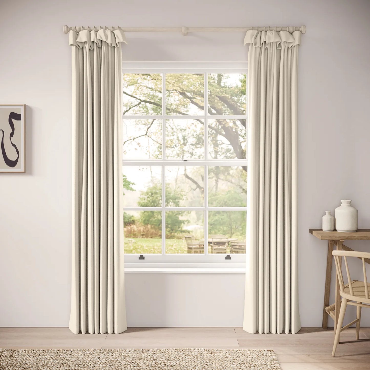 Mrs Twitchit Curtains - Eco Weave - Macchiato