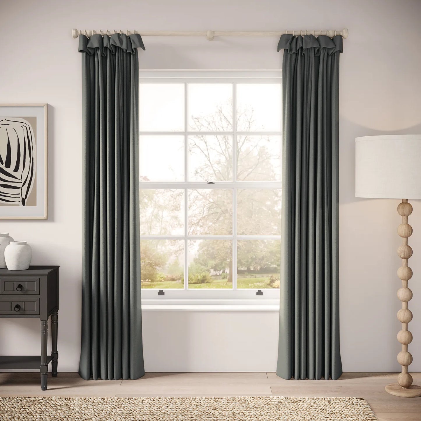 Mrs Twitchit Curtains - Eco Weave - Plunge