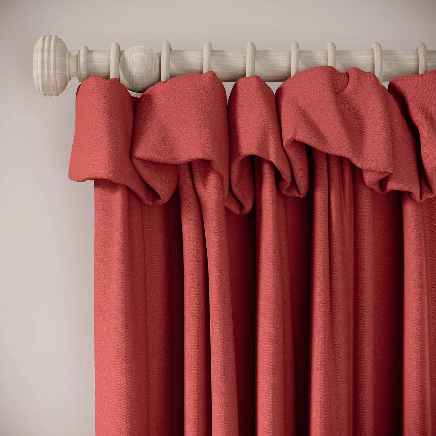 Mrs Twitchit Curtains - Linen Blend - Crimsonite