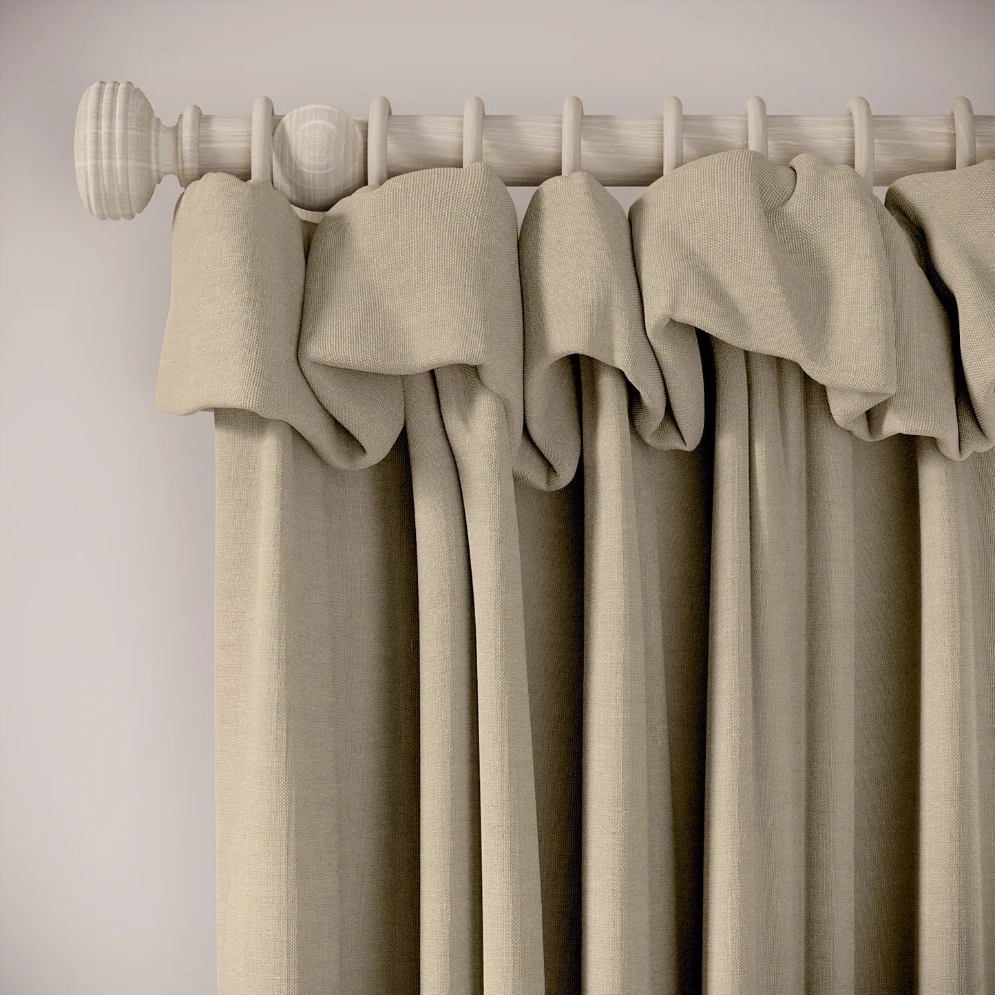 Mrs Twitchit Curtains - Pure Linen - Biscotti