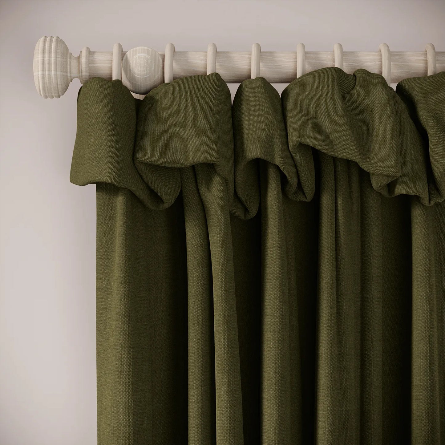Mrs Twitchit Curtains - Pure Linen - Mossify