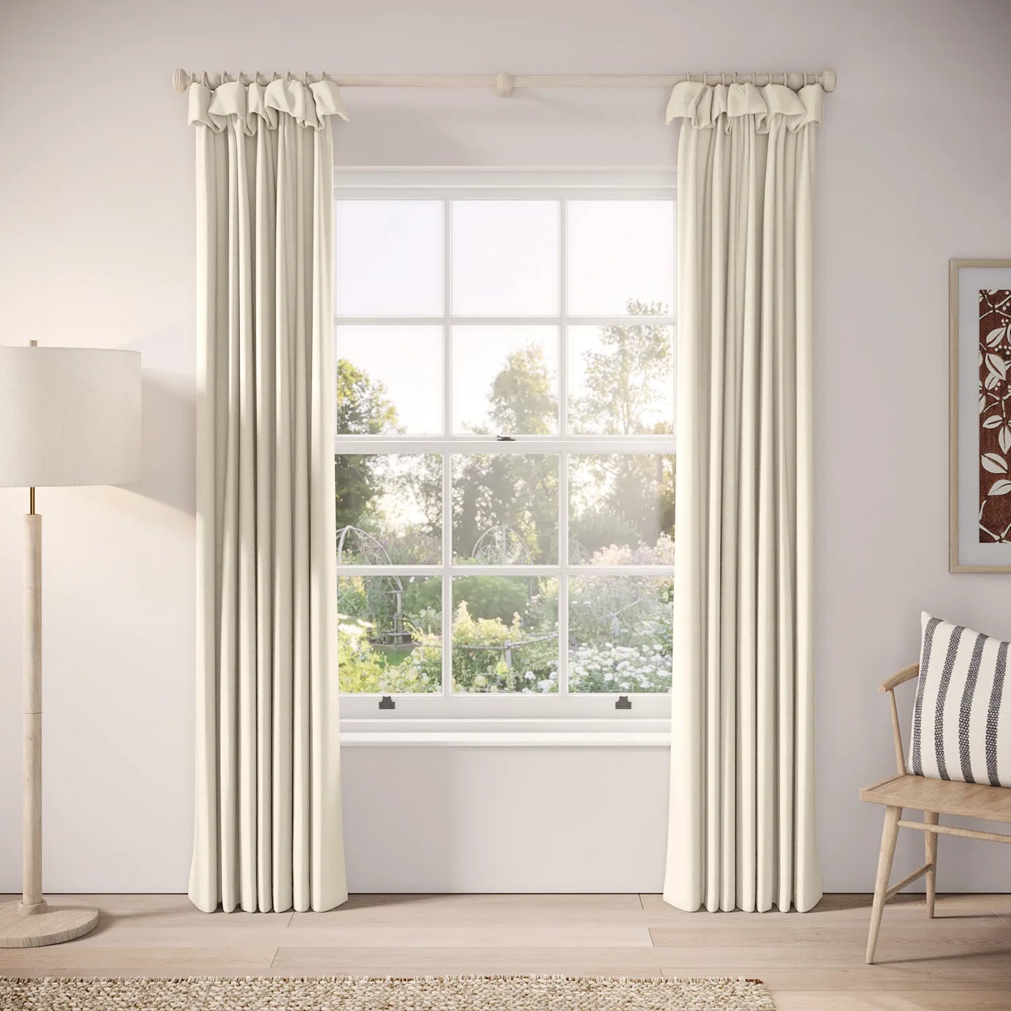 Mrs Twitchit Curtains - Pure Linen - Shakespeare
