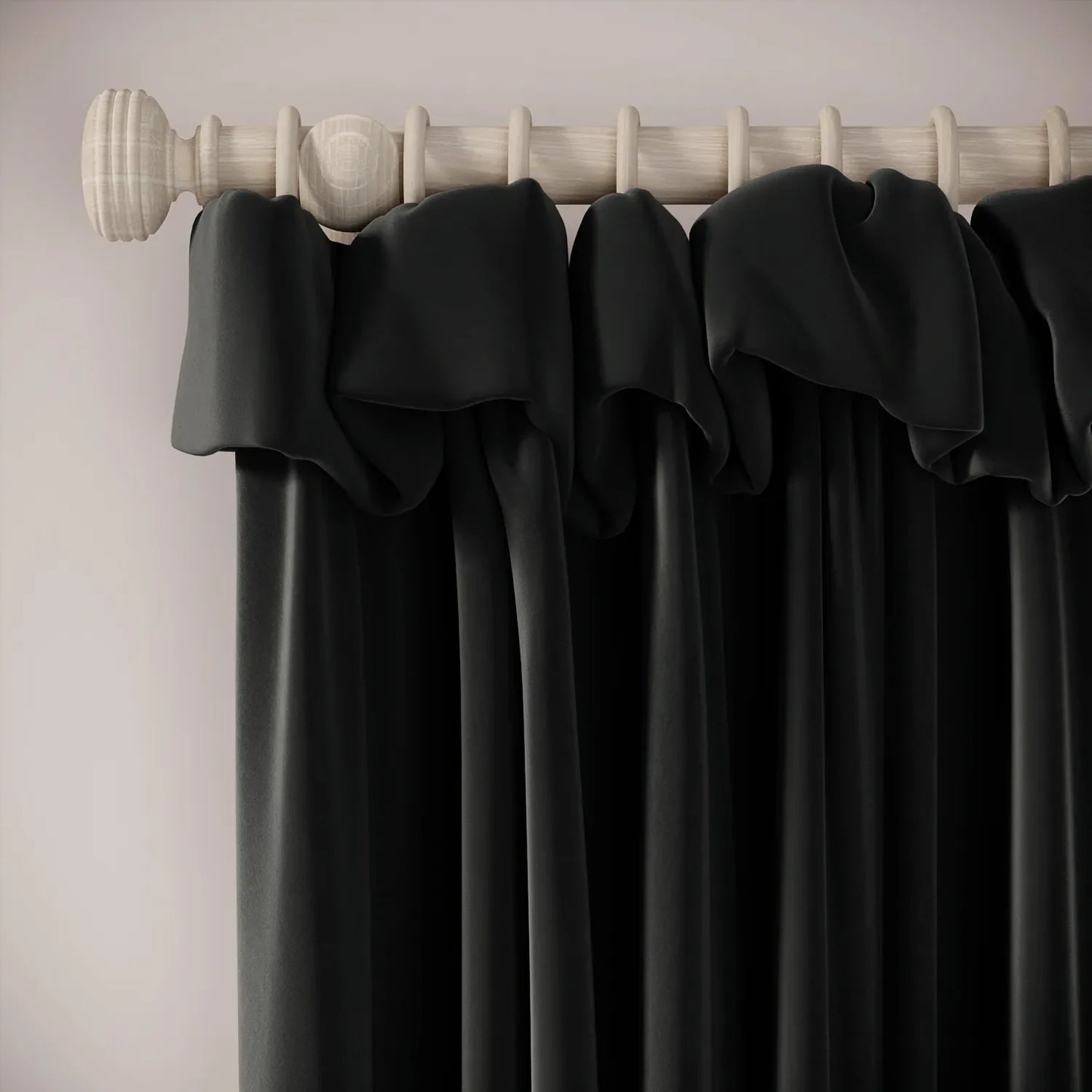 Mrs Twitchit Curtains - Soft Velvet - Void