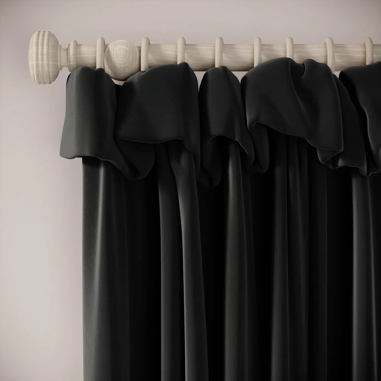 Mrs Twitchit Curtains - Soft Velvet - Void
