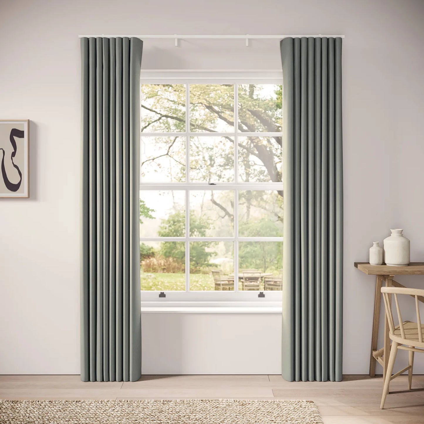 Porthcawl Curtains - Brushed Cotton - Ariel