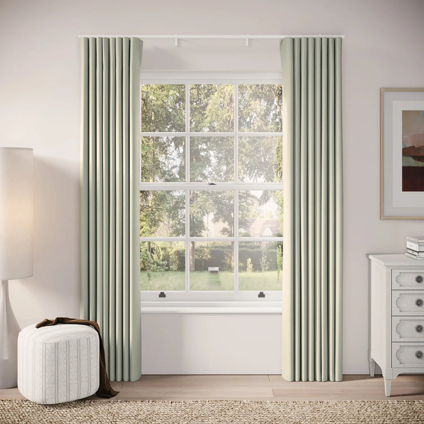 Porthcawl Curtains - Brushed Cotton - Robin's Egg