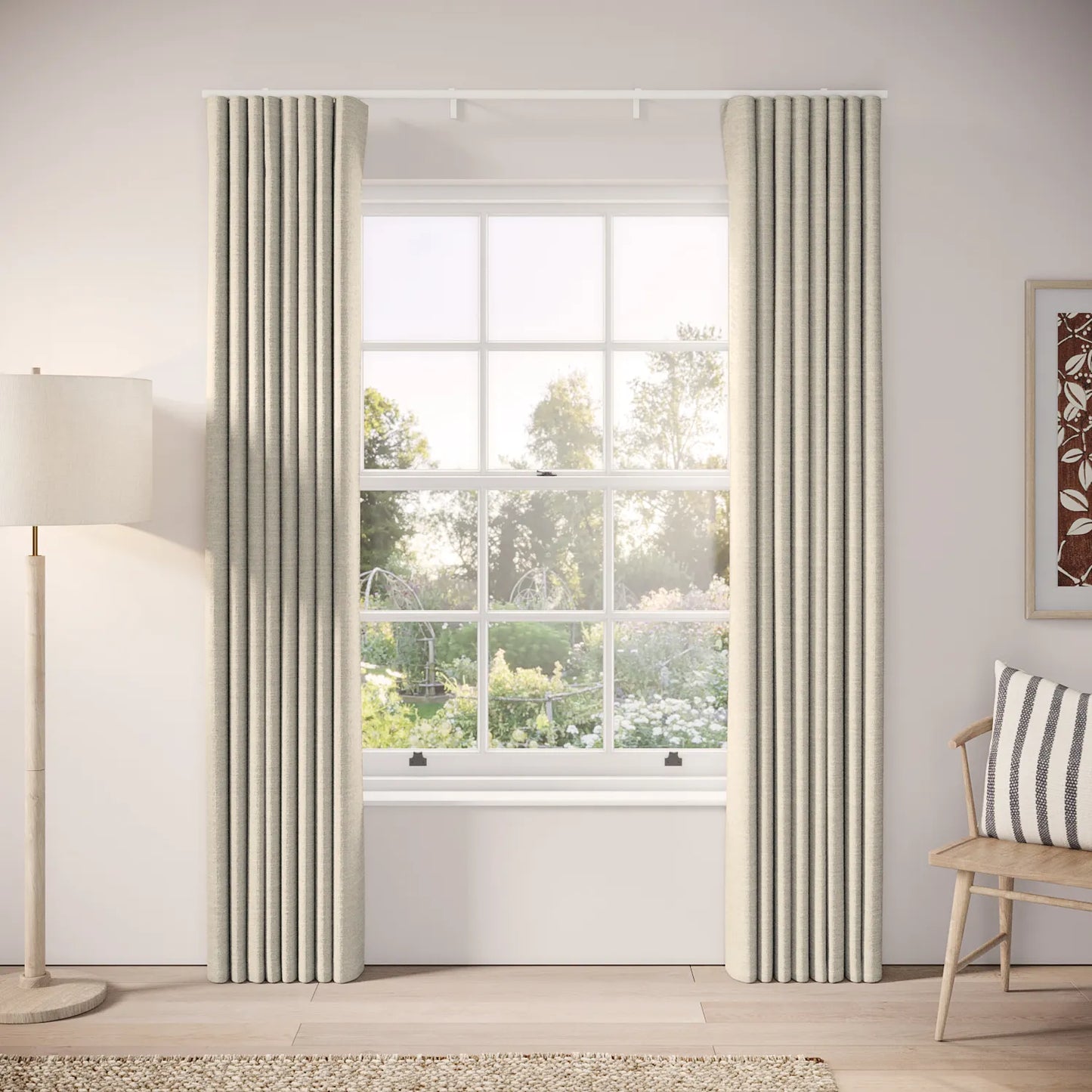 Porthcawl Curtains - Eco Boucle - Pebblish