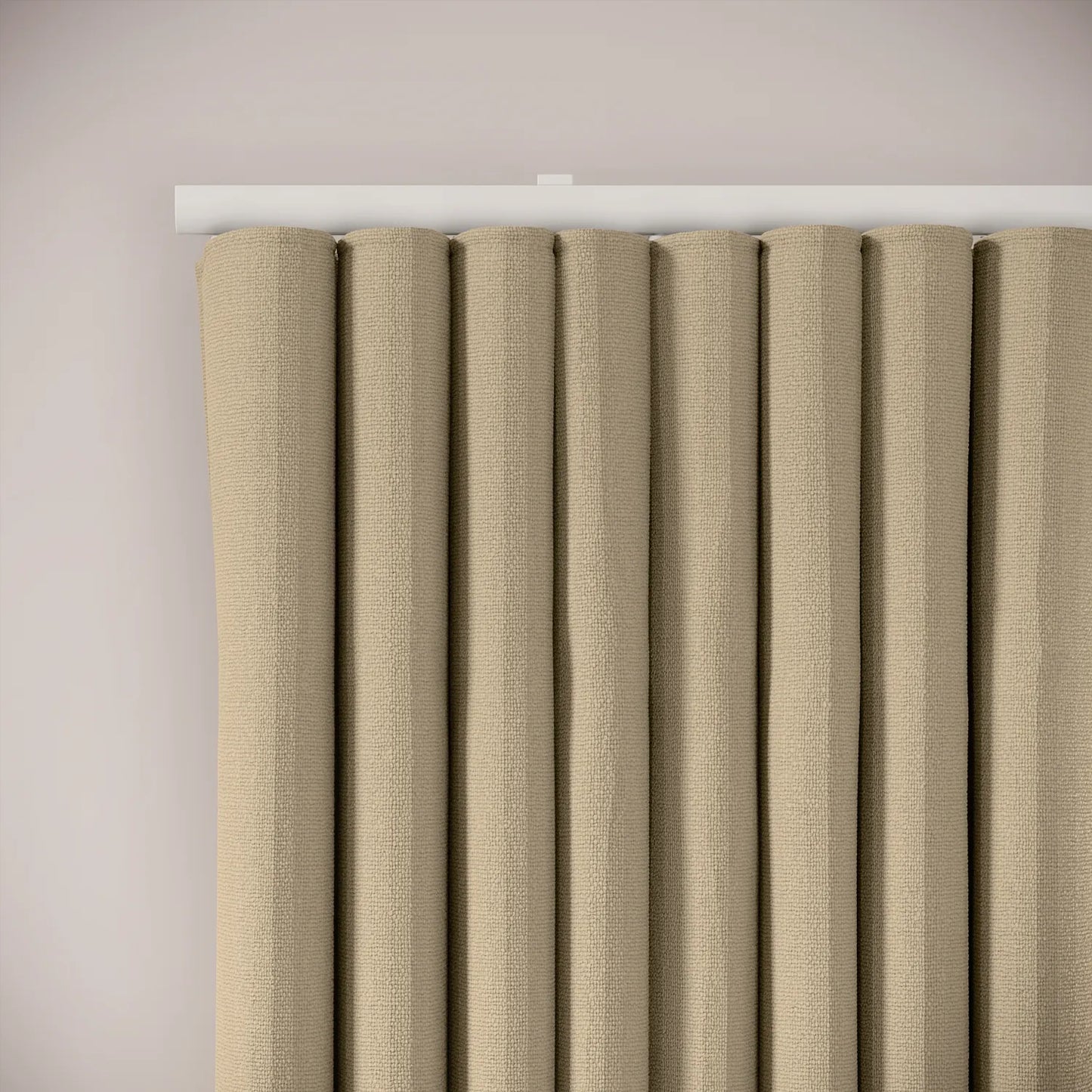 Porthcawl Curtains - Eco Weave - Milky Coffee