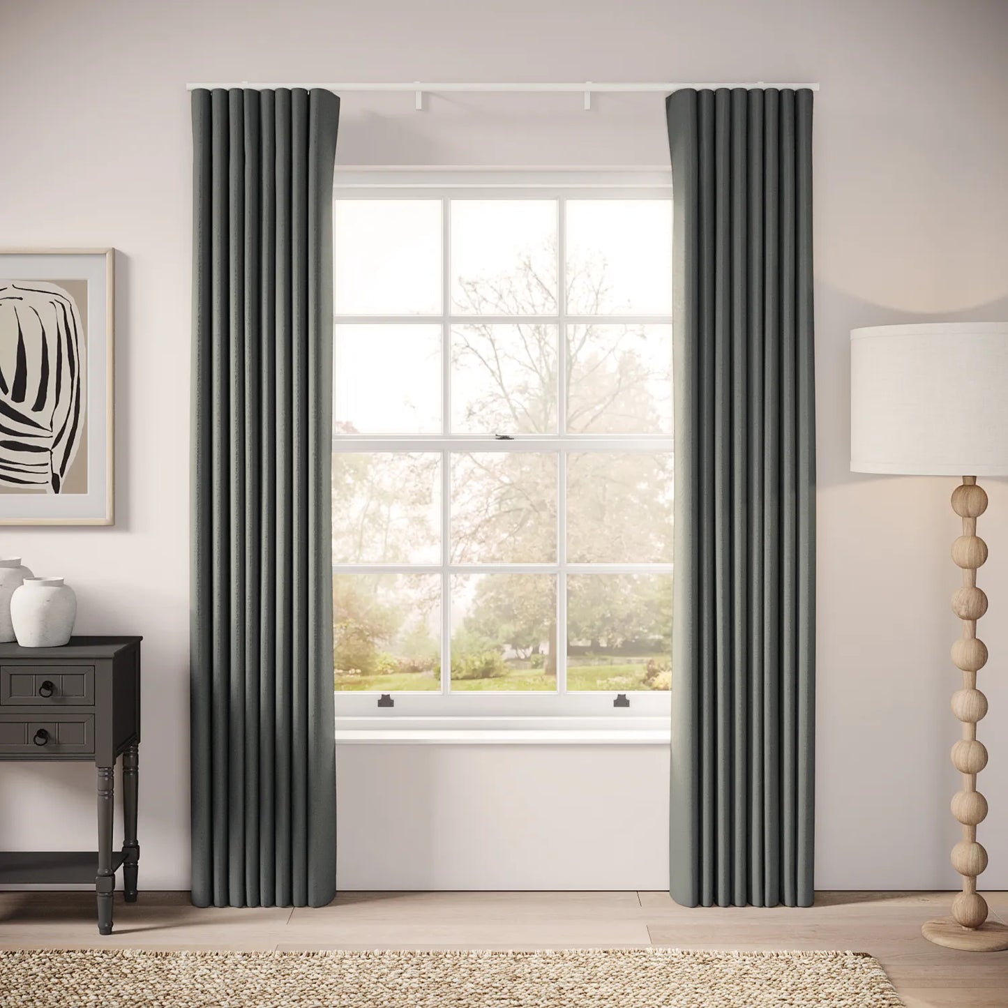 Porthcawl Curtains - Eco Weave - Plunge
