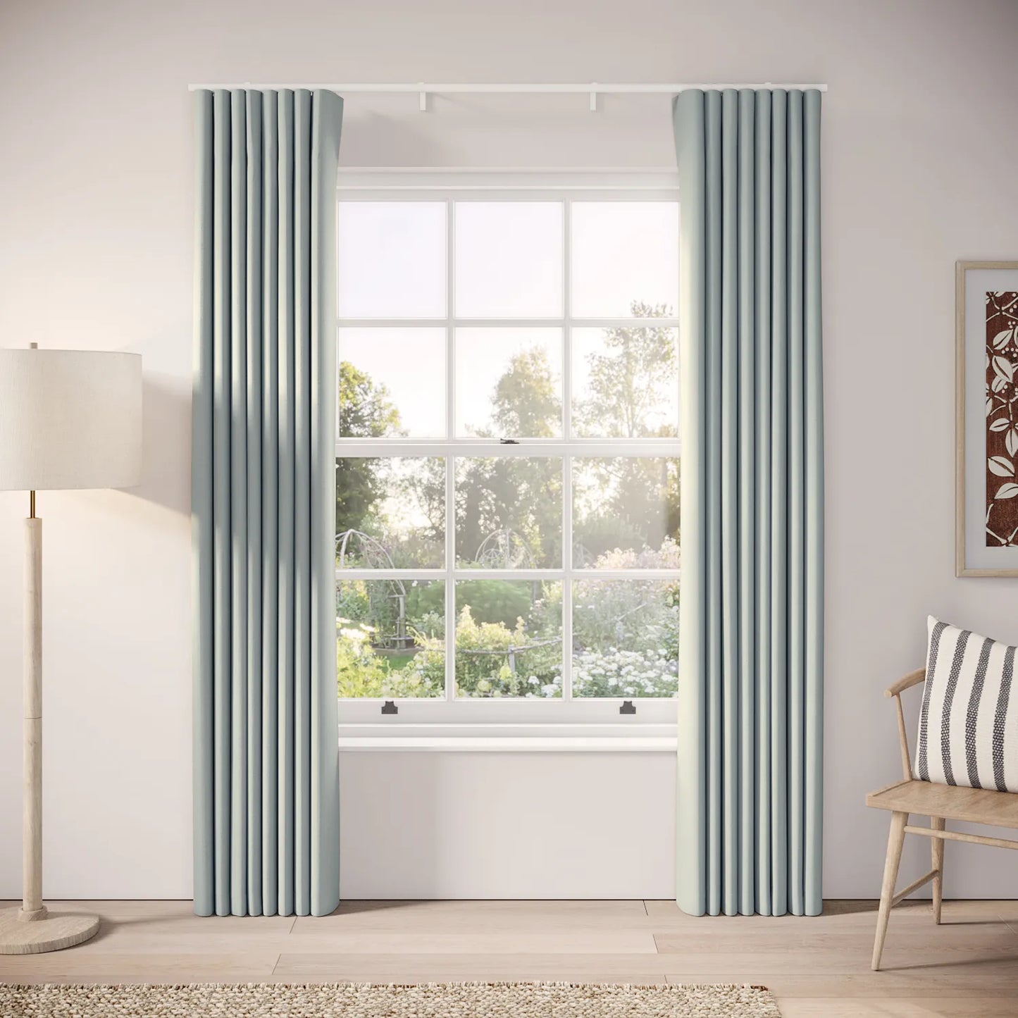 Porthcawl Curtains - Linen Blend - Cirrus