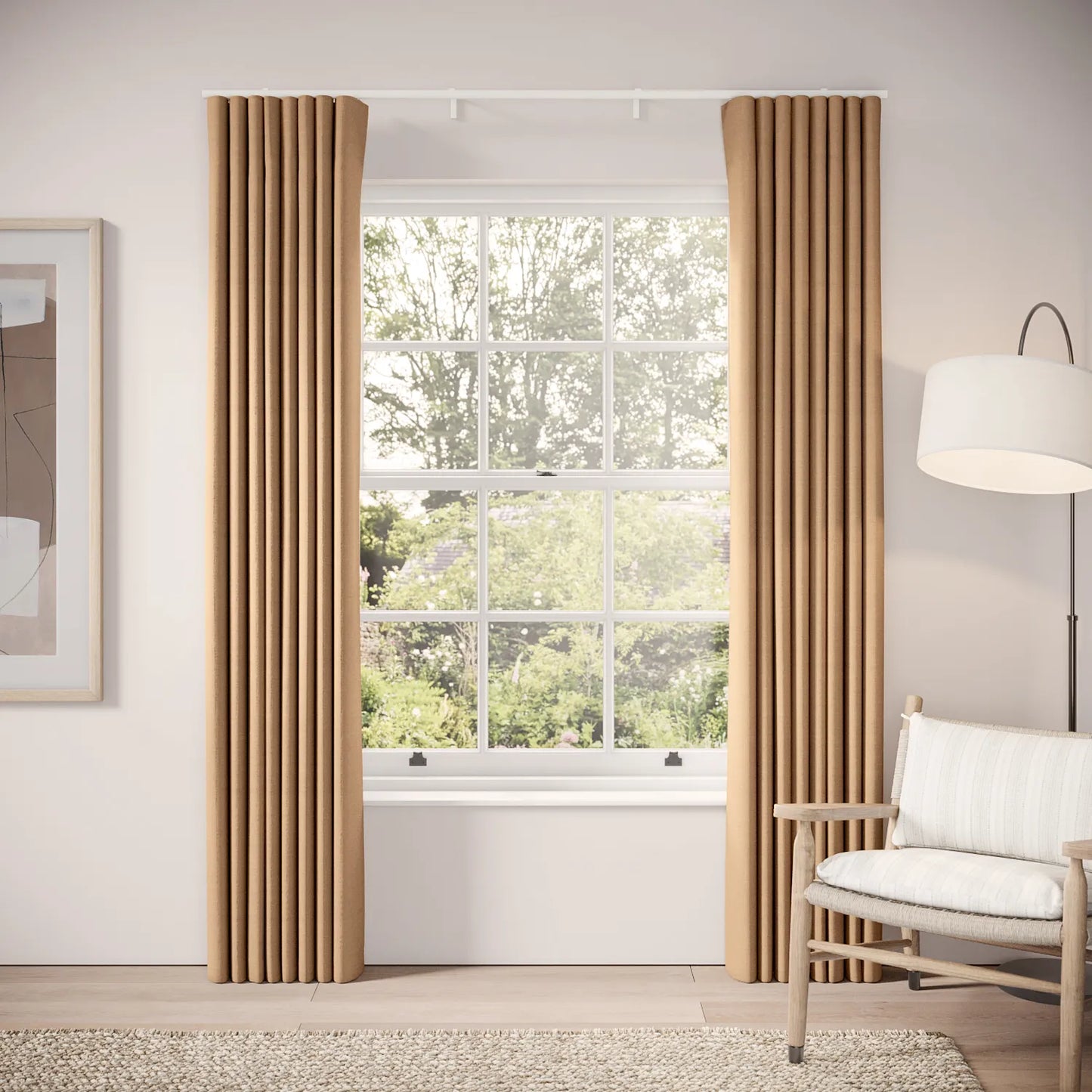 Porthcawl Curtains - Pure Linen - Dust Bunny