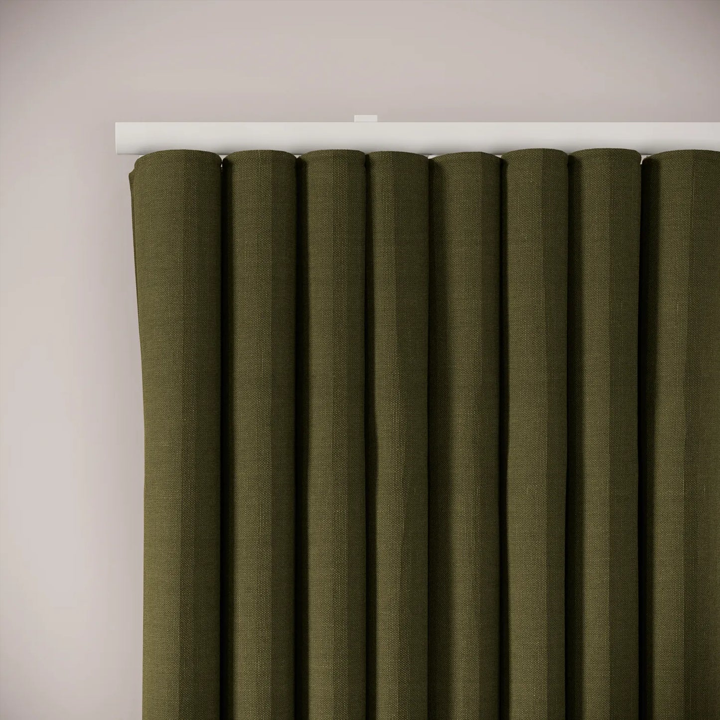 Porthcawl Curtains - Pure Linen - Mossify