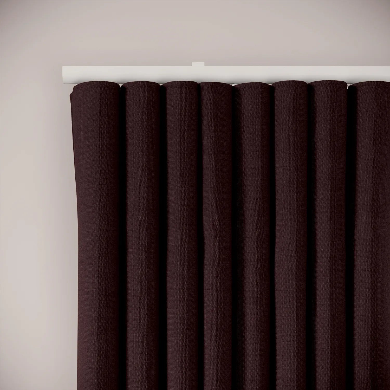 Porthcawl Curtains - Pure Linen - Plumble