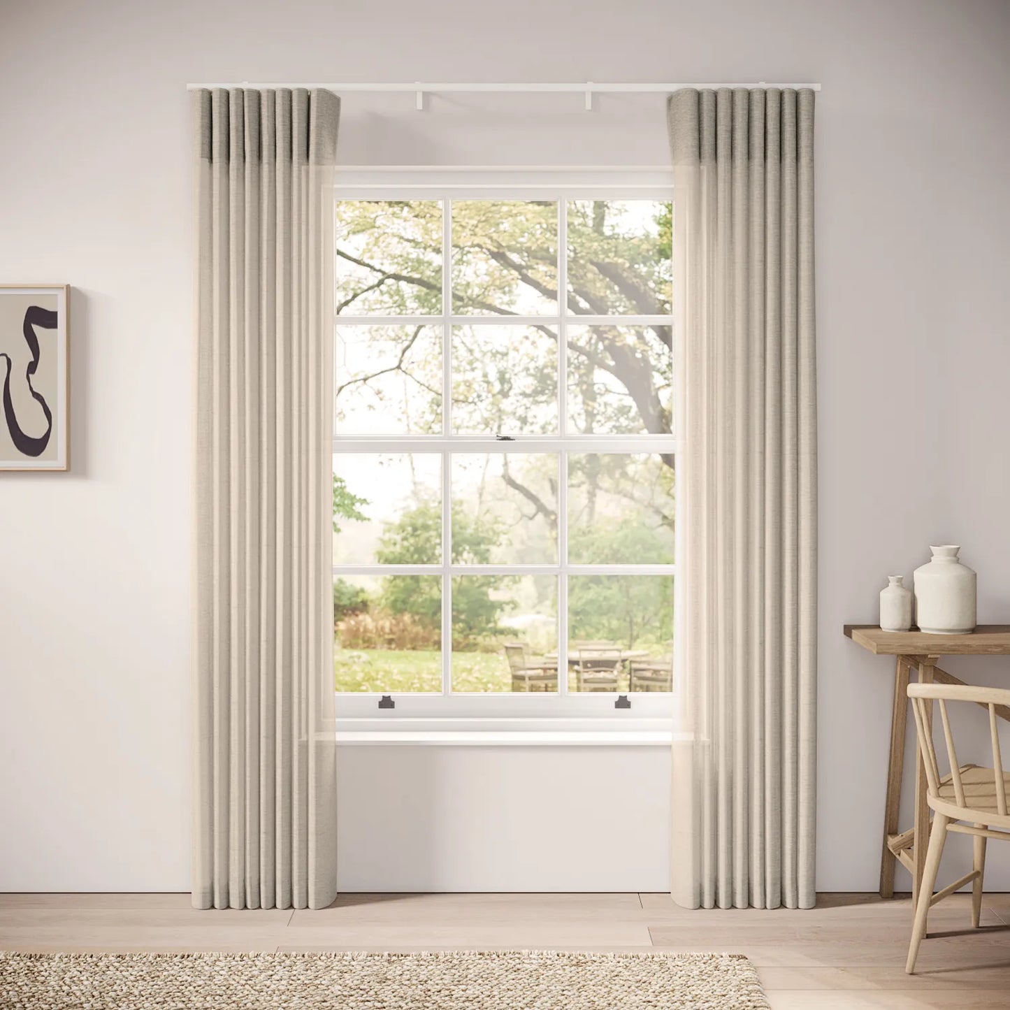 Porthcawl Curtains - Slubby Sheer - Oatmilk