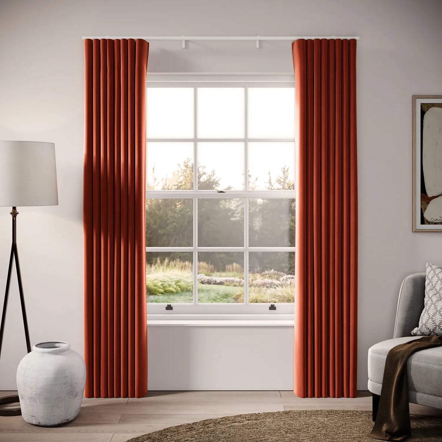 Porthcawl Curtains - Soft Velvet - Cookout