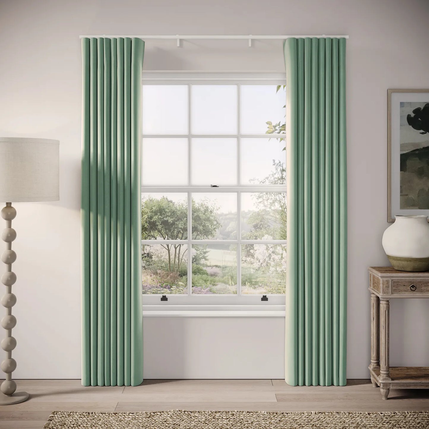 Porthcawl Curtains - Soft Velvet - Mid-horizon