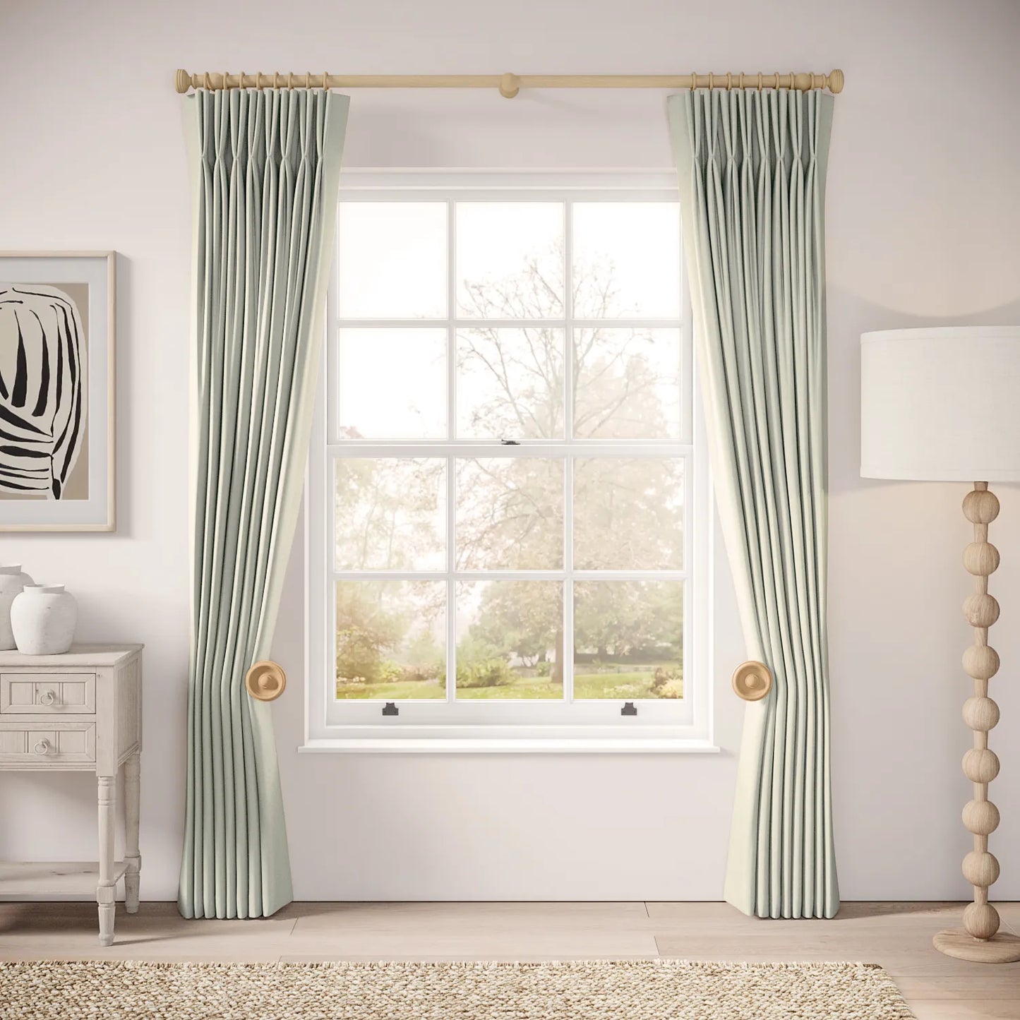 Wooden Holdback Pair - Light Oak