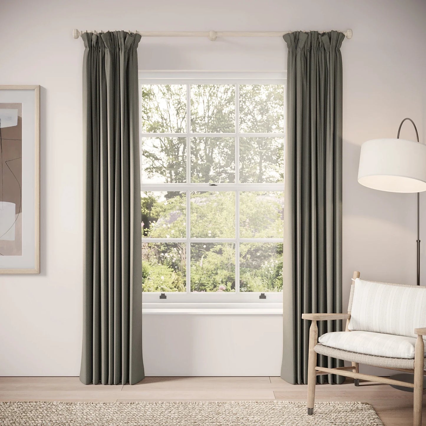 Veg Patch Curtains - Brushed Cotton - Stratus