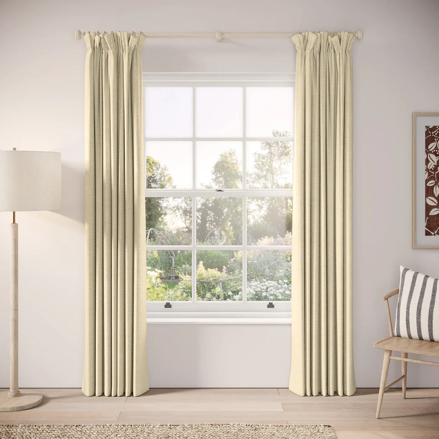 Veg Patch Curtains - Eco Boucle - Viennese Whirl