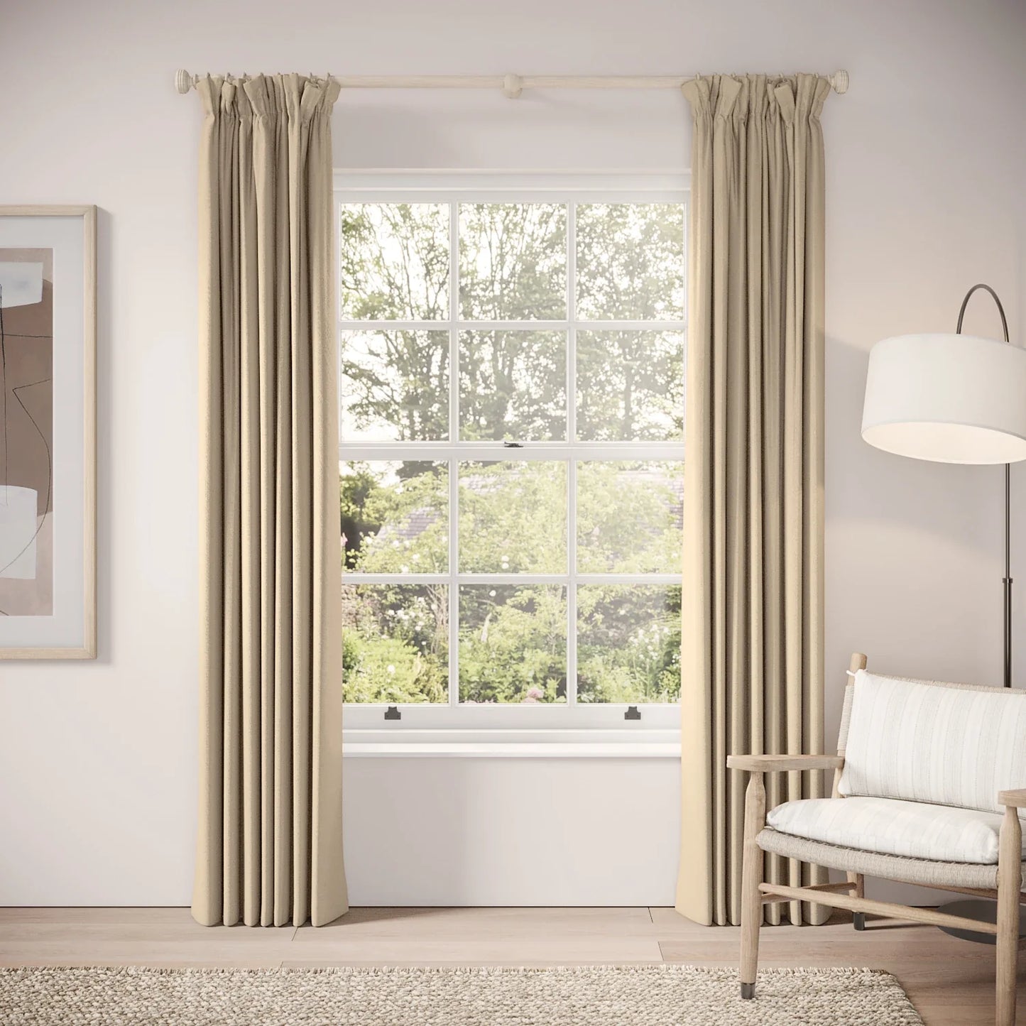 Veg Patch Curtains - Eco Weave - Milky Coffee