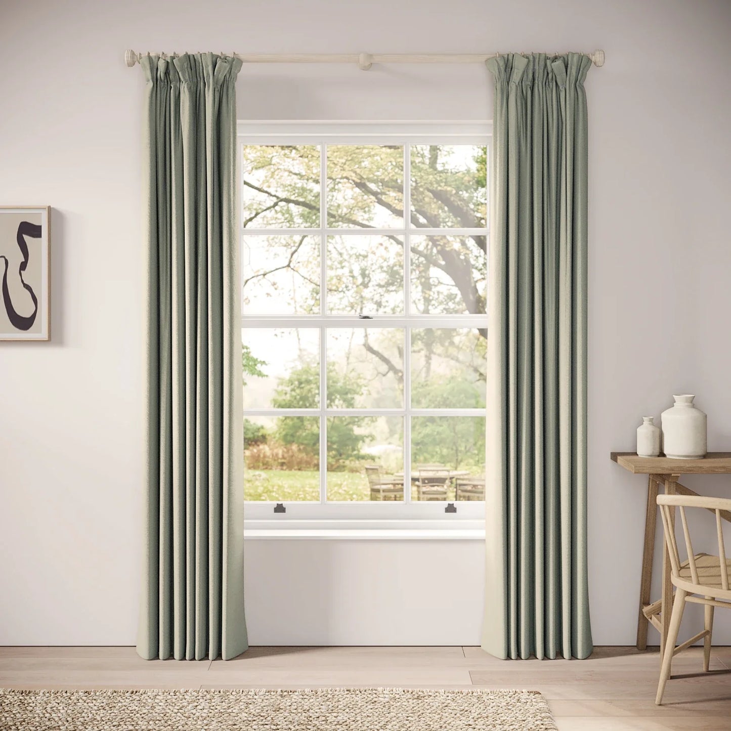 Veg Patch Curtains - Eco Weave - Tidal Pool