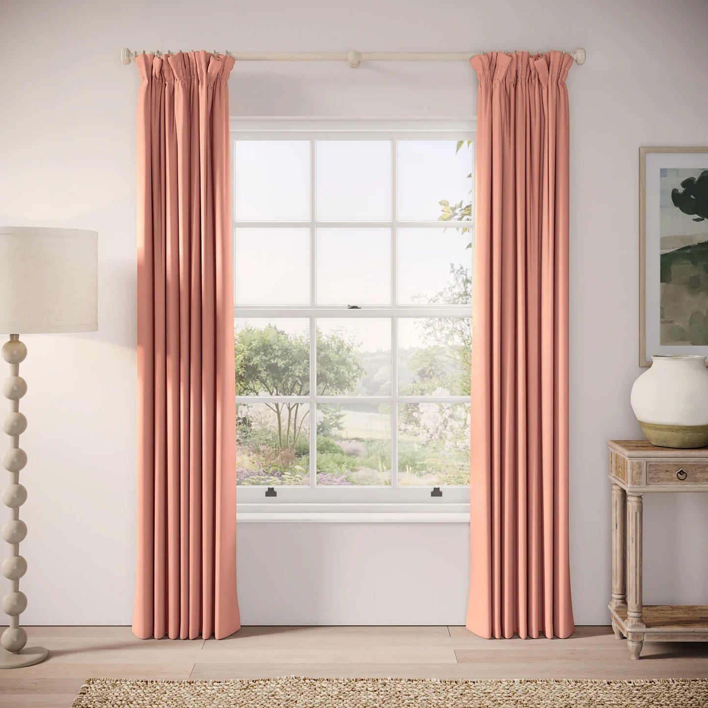 Veg Patch Curtains - Linen Blend - Lollipop