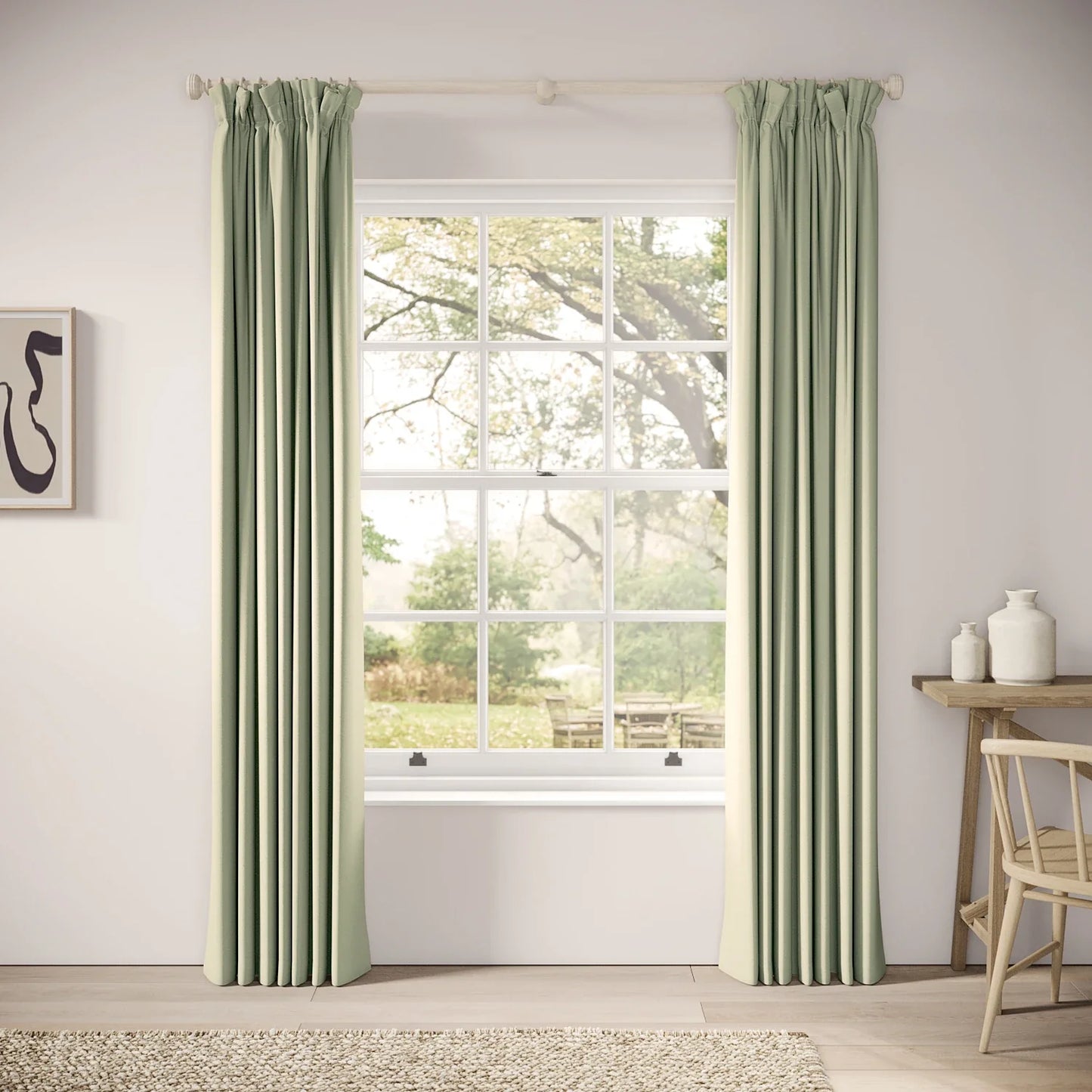 Veg Patch Curtains - Linen Blend - Mint Julep