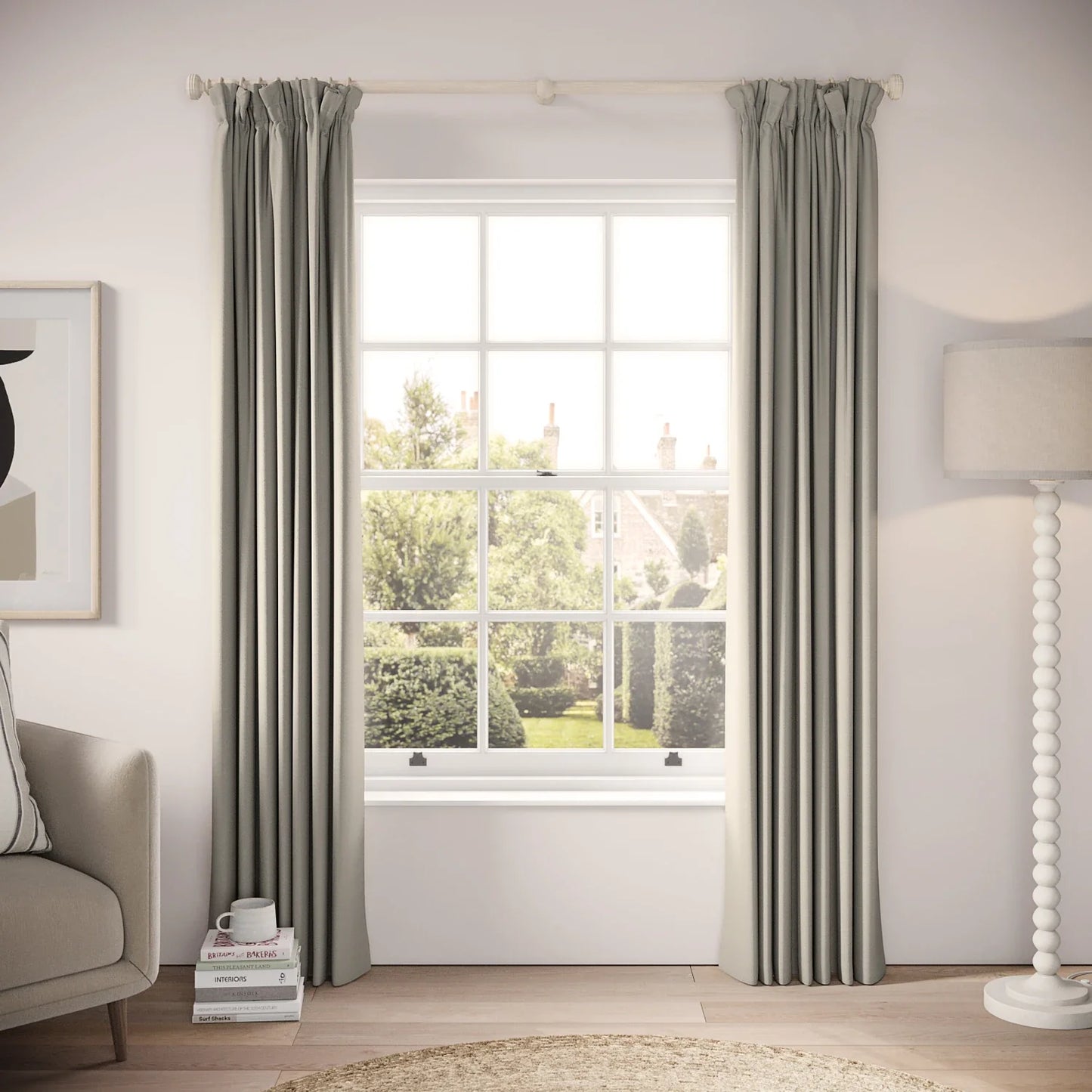 Veg Patch Curtains - Linen Blend - Simmer