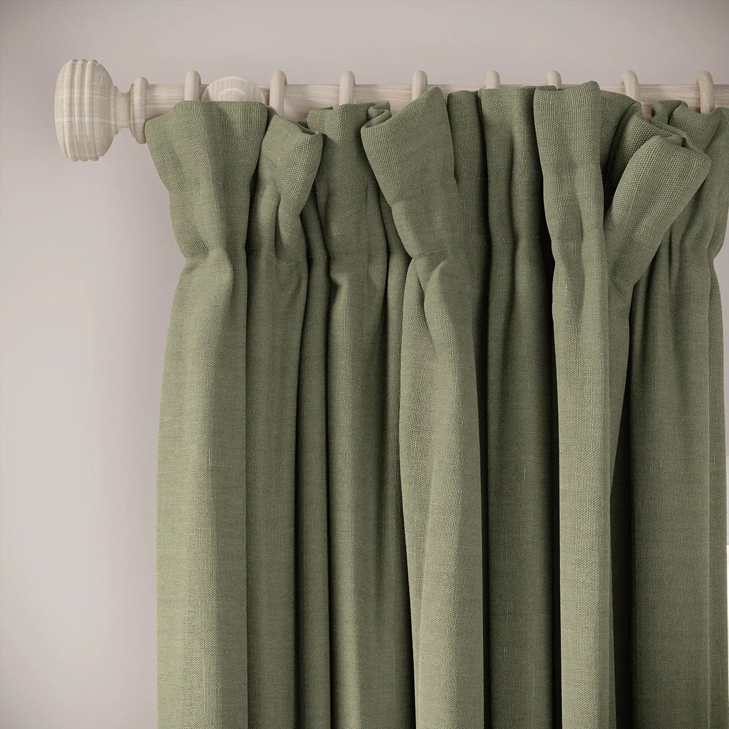 Veg Patch Curtains - Pure Linen - Herbal