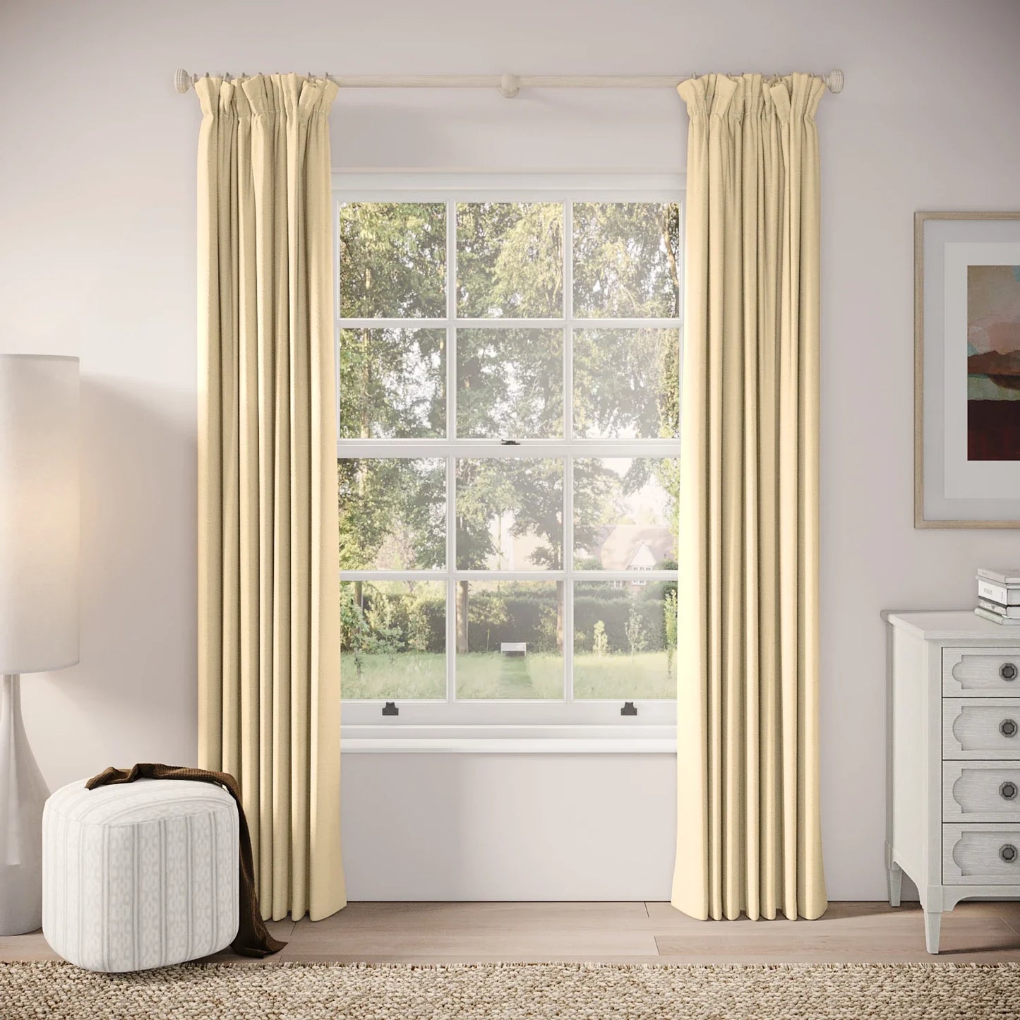 Veg Patch Curtains - Pure Linen - Overnight Oats