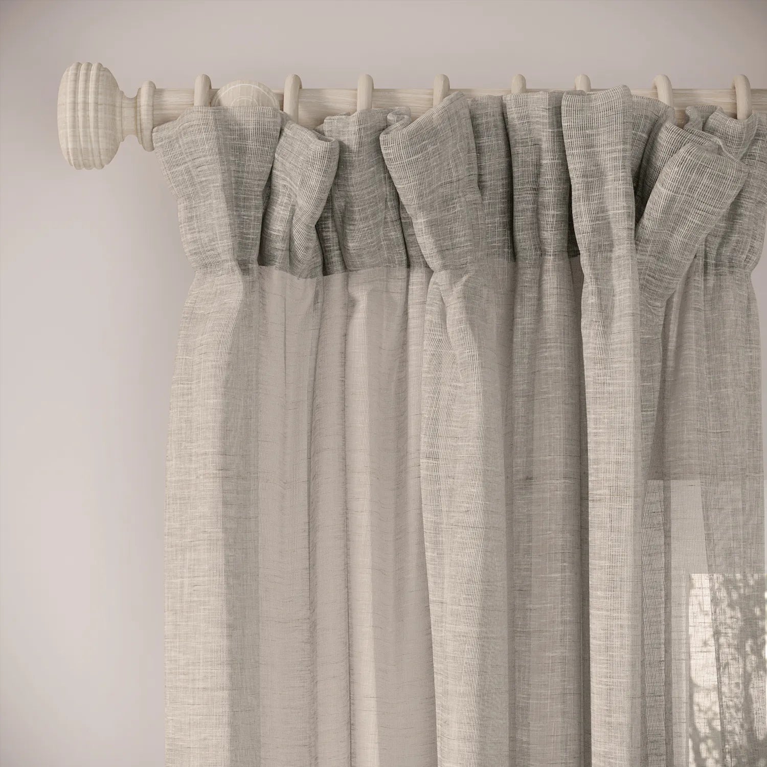 Veg Patch Curtains - Slubby Sheer - Hen of the Woods