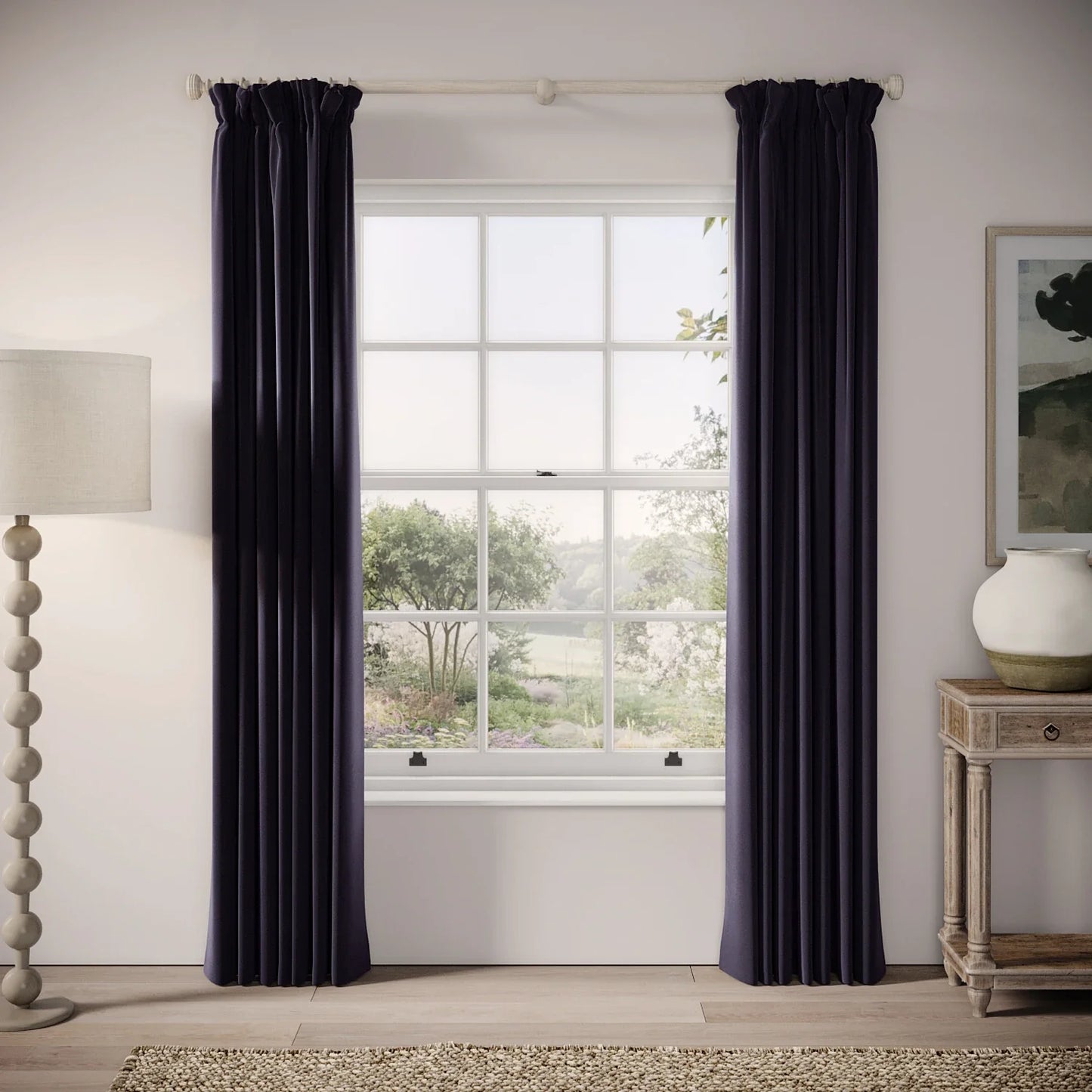 Veg Patch Curtains - Soft Velvet - Bramble Jam
