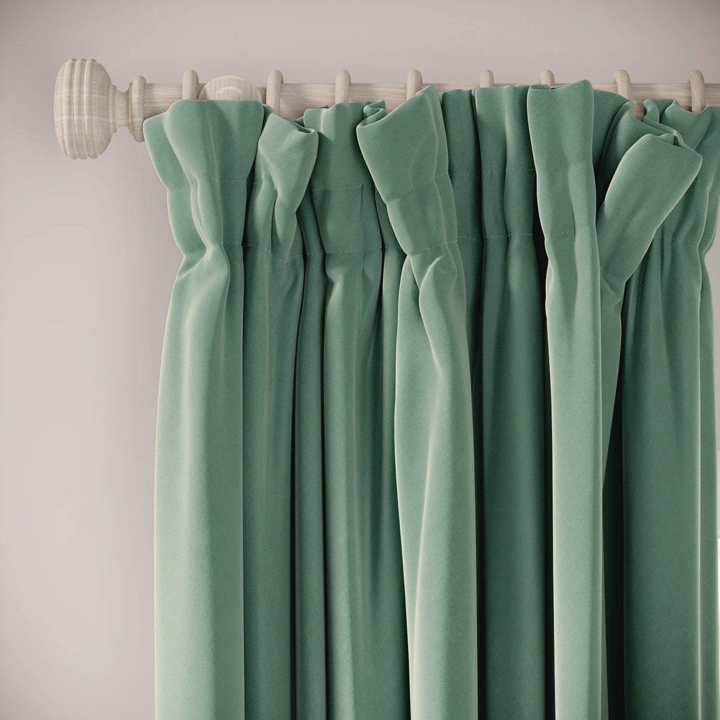 Veg Patch Curtains - Soft Velvet - Mid-horizon